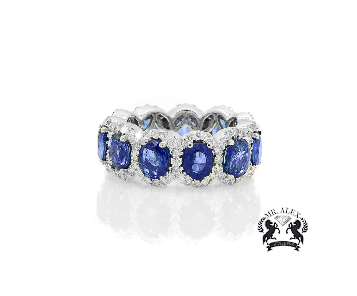 14K Frame Oval Diamond Ring 8.07ct - Mr. Alex Jewelry
