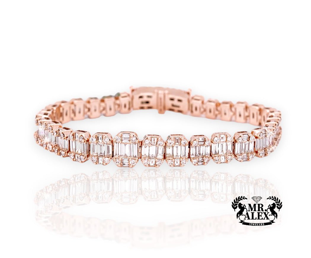 14k Infinity Emerald Diamond Bracelet 9.50ct - Mr. Alex Jewelry