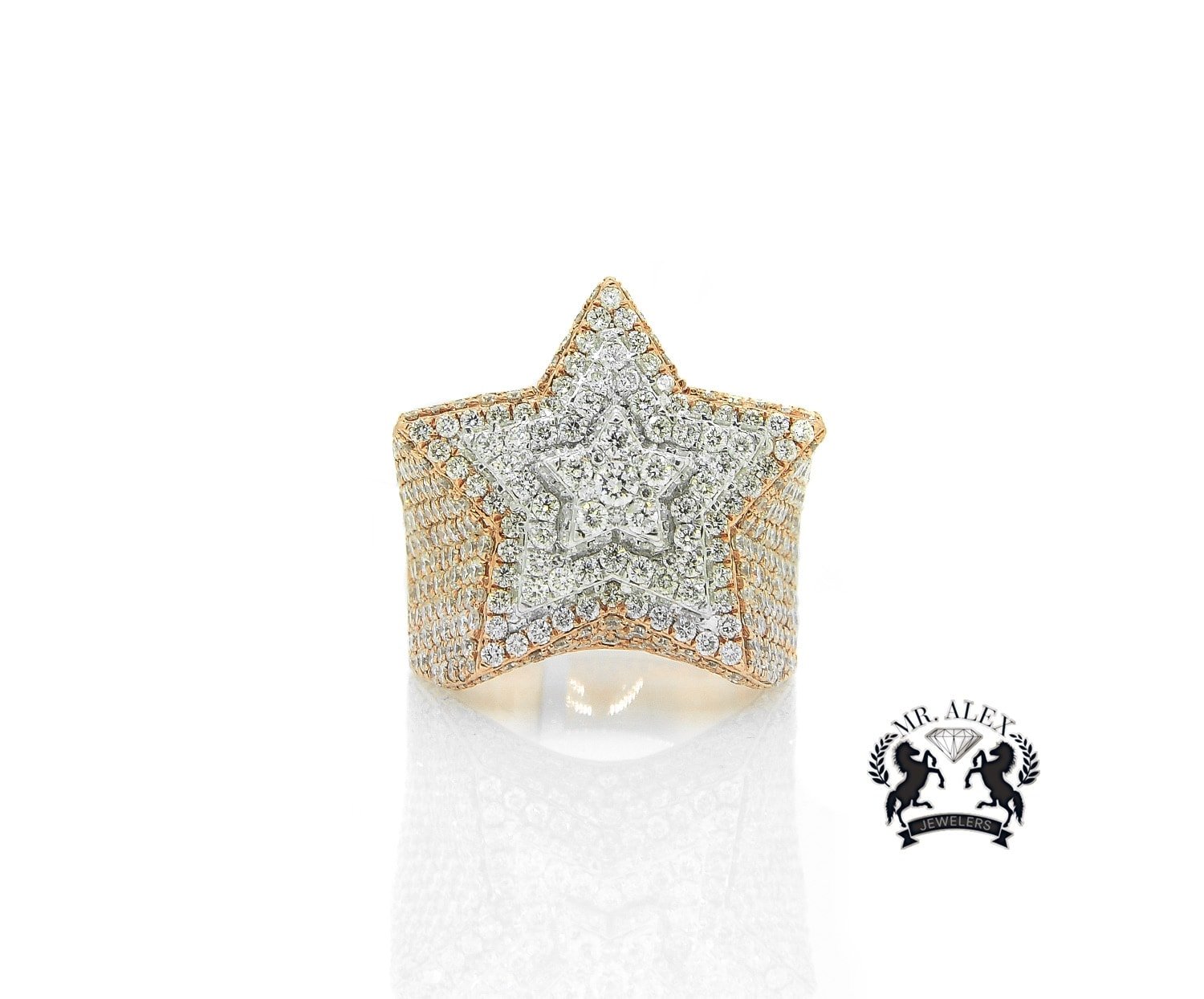 14K Super Star Diamond Ring 8.00ct - Mr. Alex Jewelry