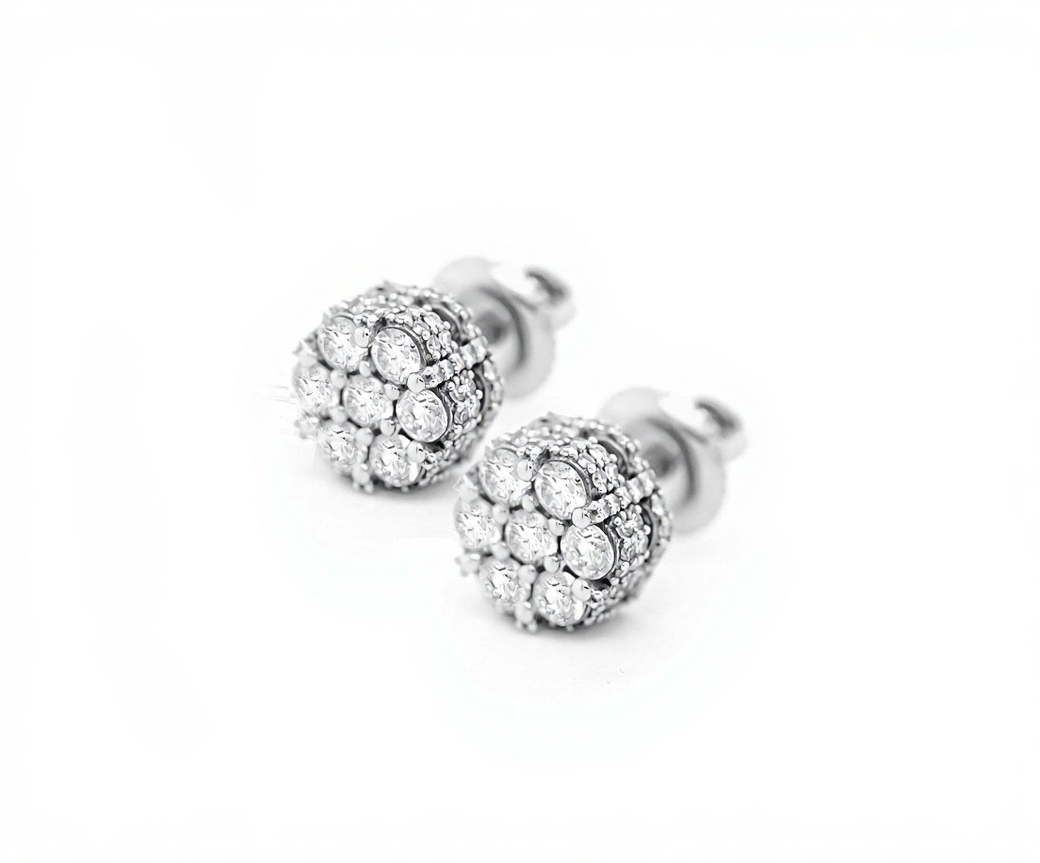 10k Cluster Flower Design with Full Diamond Accents 0.85ct - Mr. Alex Jewelry