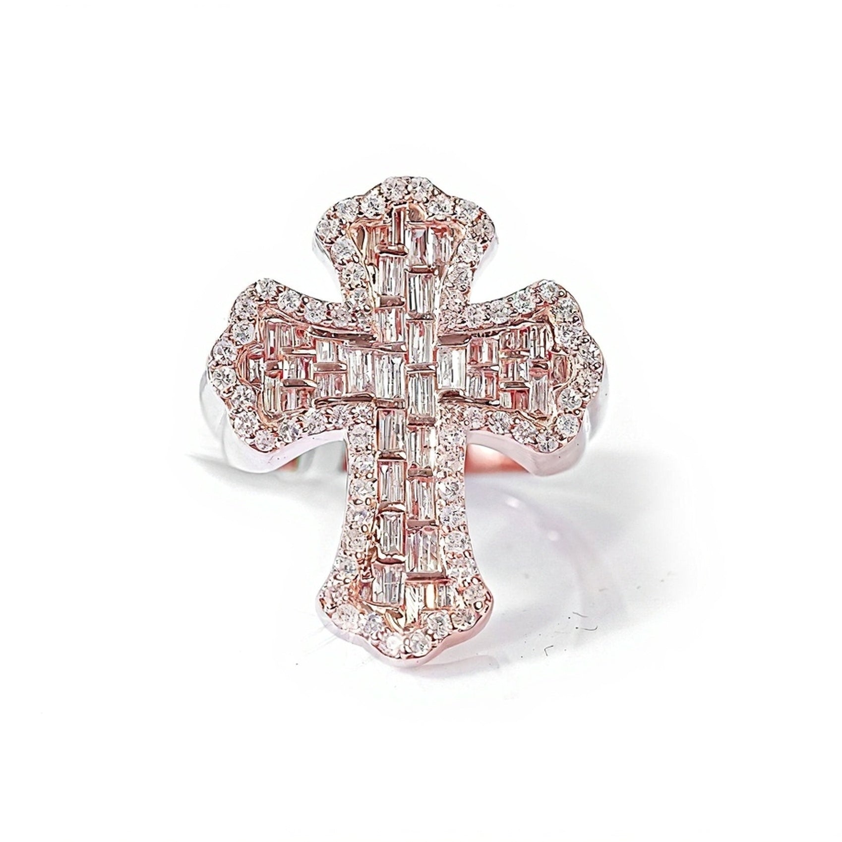 10K Divine Radiance Diamond Cross Ring 1.75ct - Mr. Alex Jewelry