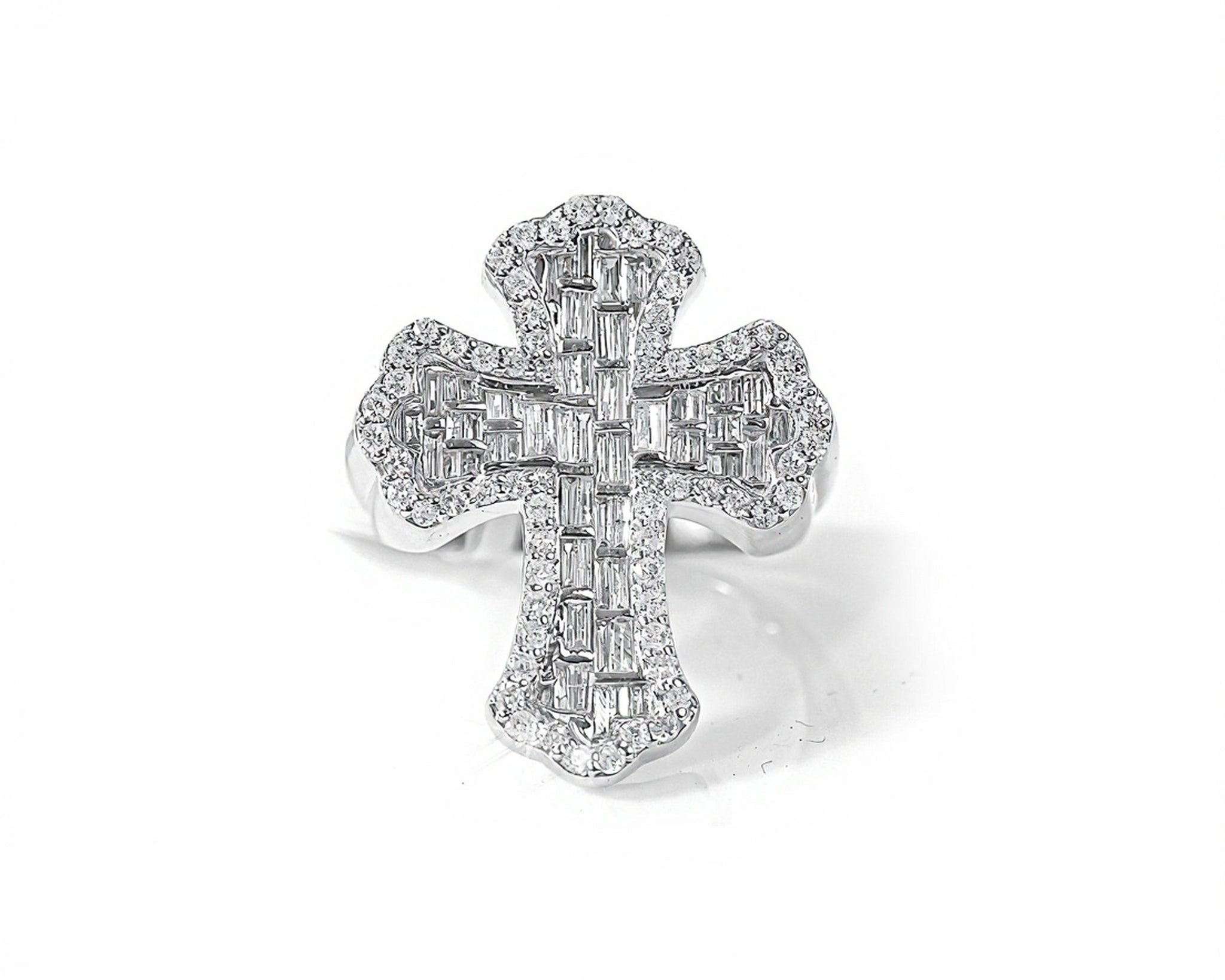 10K Divine Radiance Diamond Cross Ring 1.75ct - Mr. Alex Jewelry