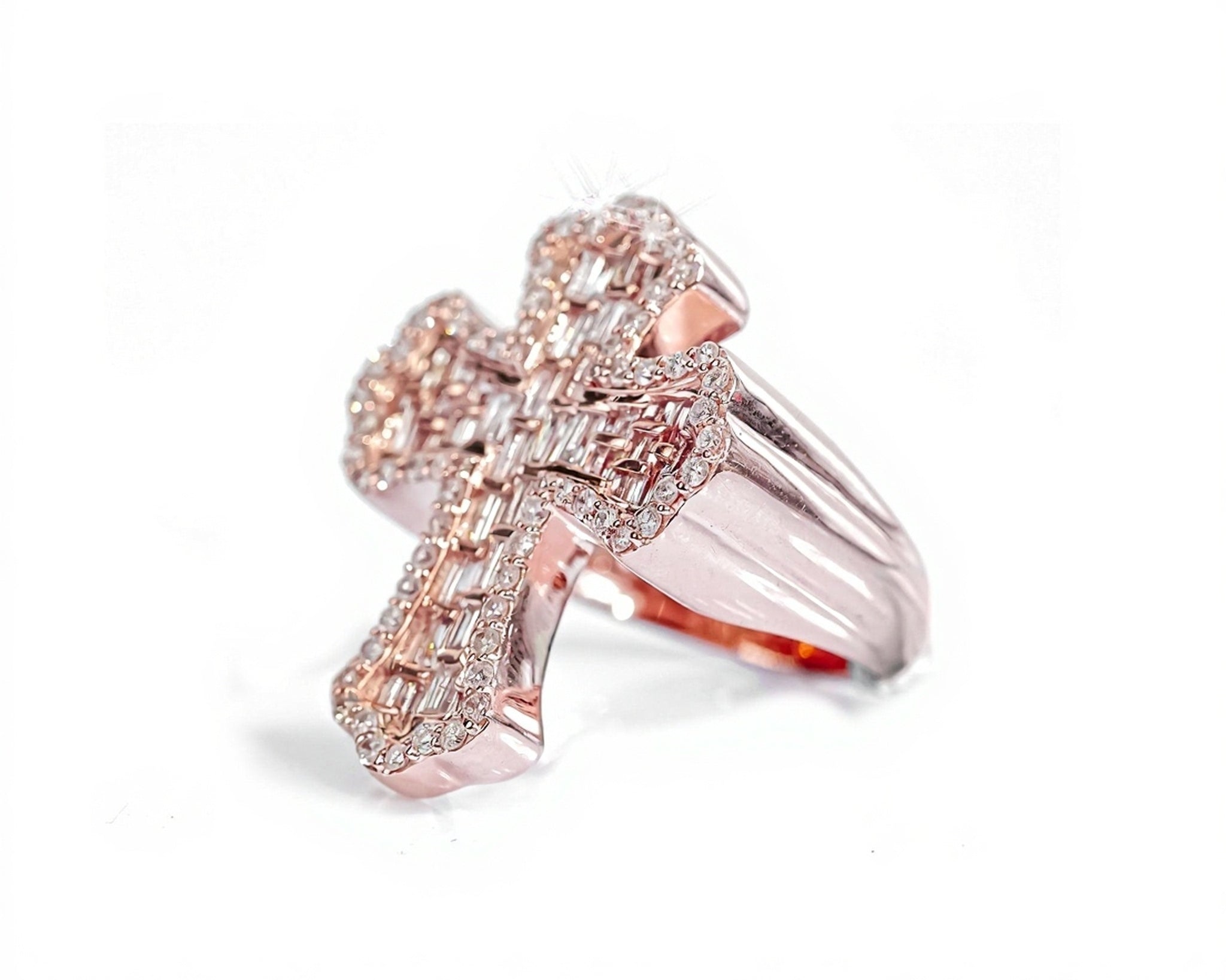 10K Divine Radiance Diamond Cross Ring 1.75ct - Mr. Alex Jewelry