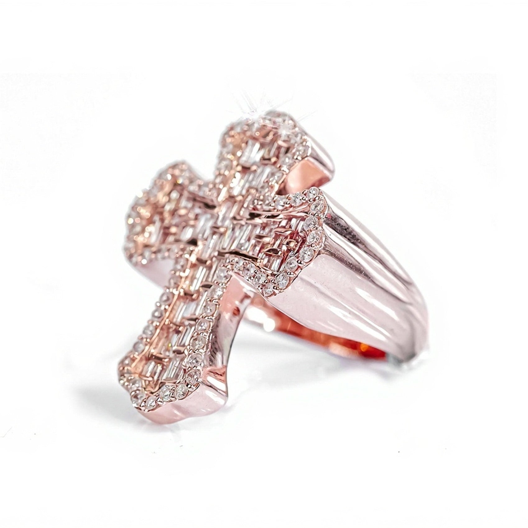 10K Divine Radiance Diamond Cross Ring 1.75ct - Mr. Alex Jewelry