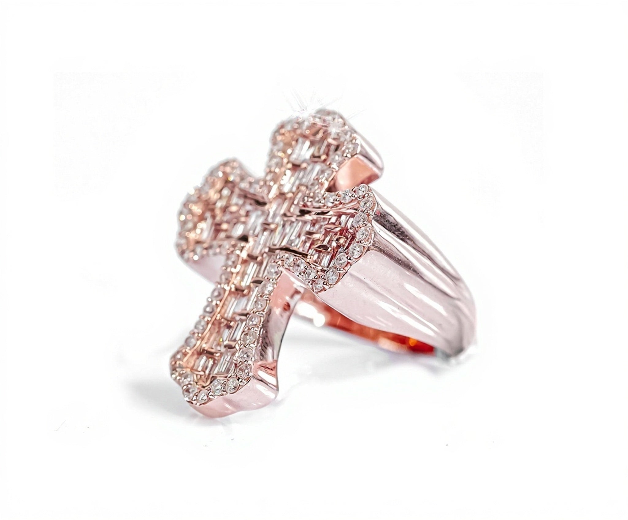 10K Divine Radiance Diamond Cross Ring 1.75ct - Mr. Alex Jewelry