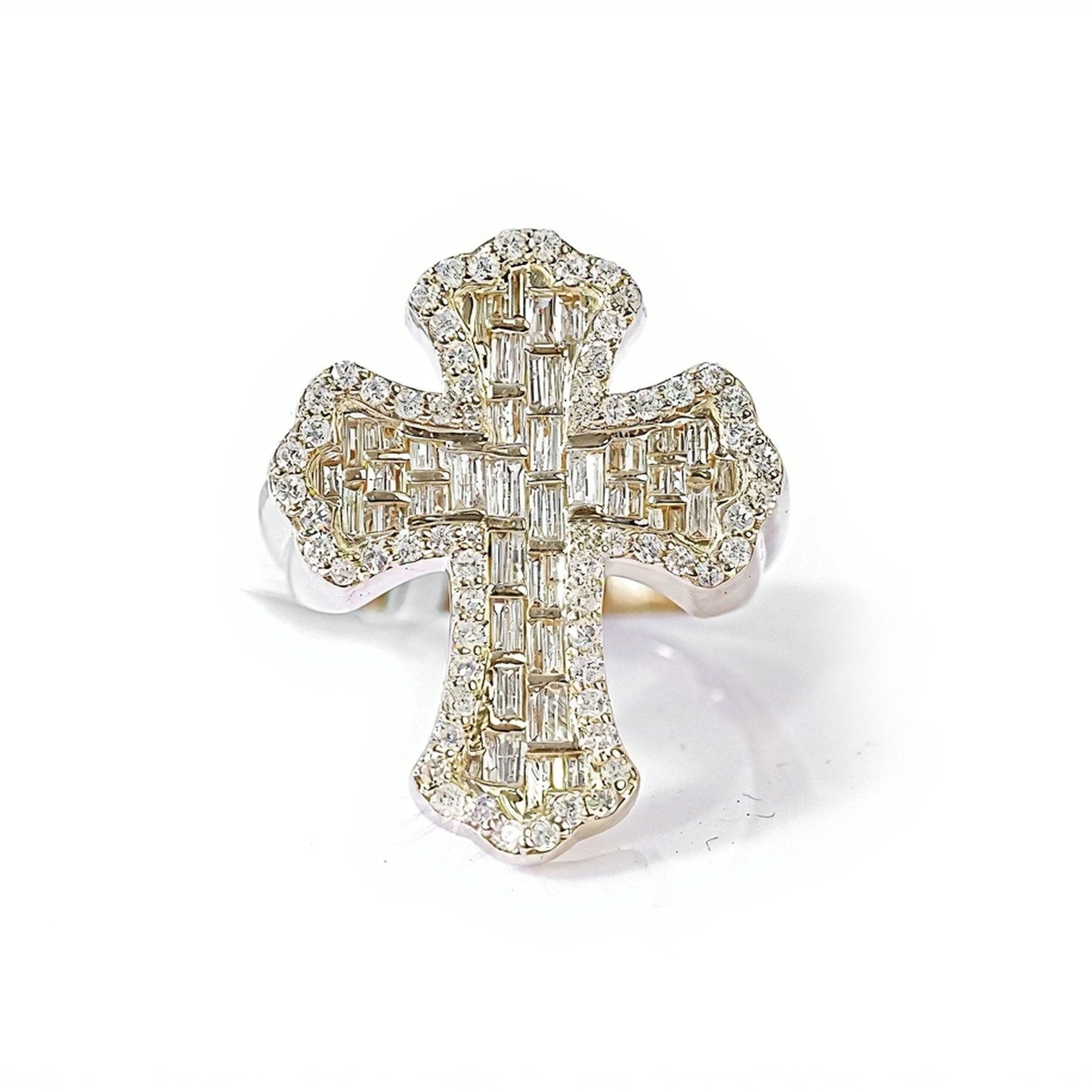 10K Divine Radiance Diamond Cross Ring 1.75ct - Mr. Alex Jewelry