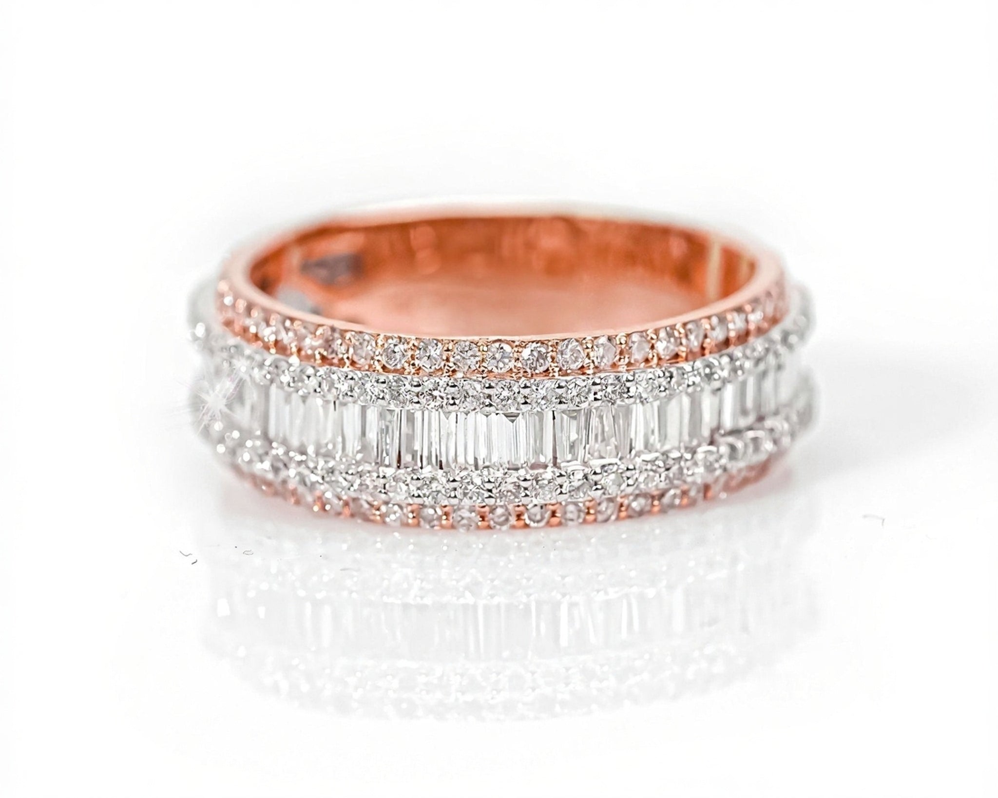 10k Gold Baguette Center Diamond Ring 1.95ct - Mr. Alex Jewelry