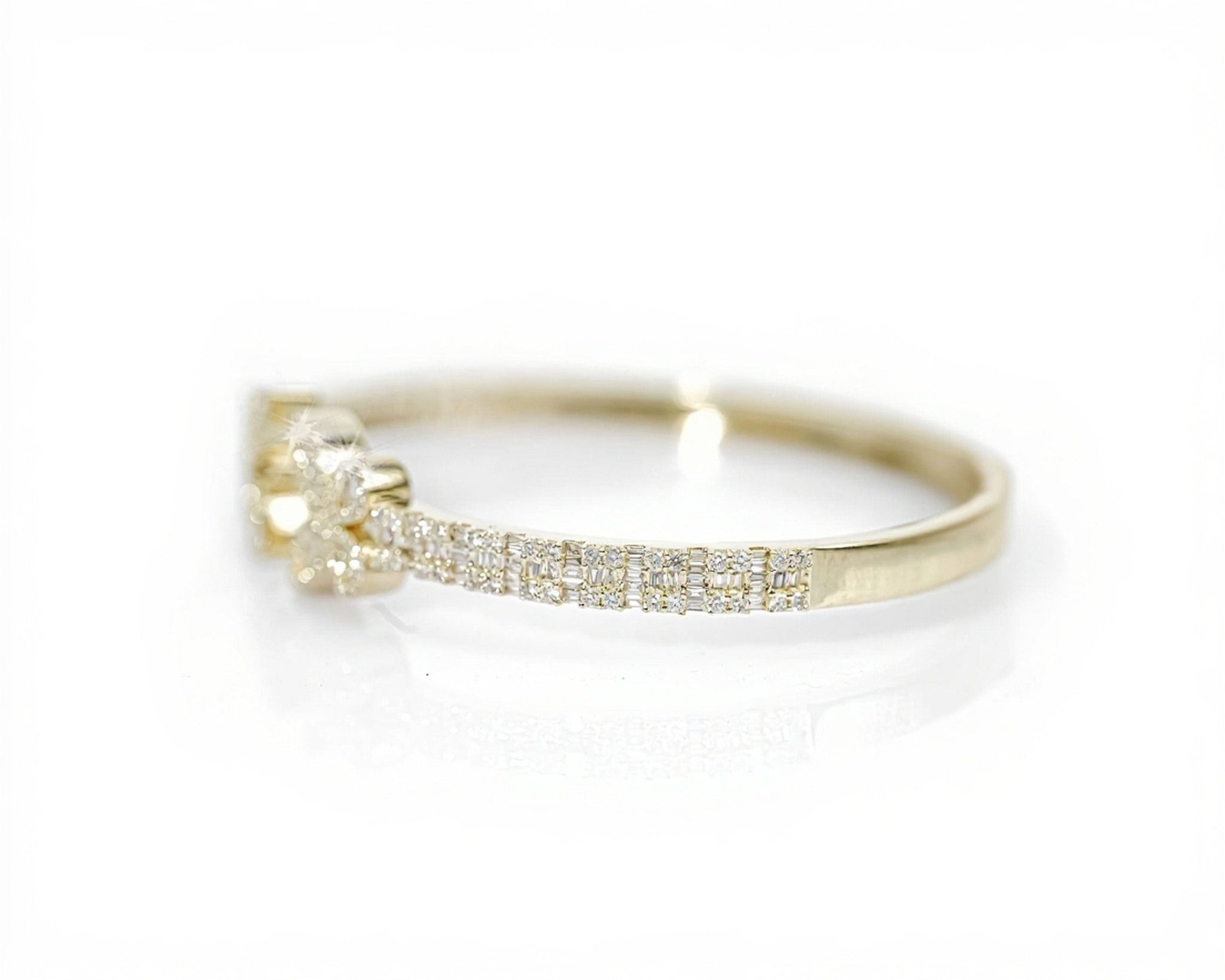 10k Gold Butterfly Diamond Bangle 2.25ct - Mr. Alex Jewelry