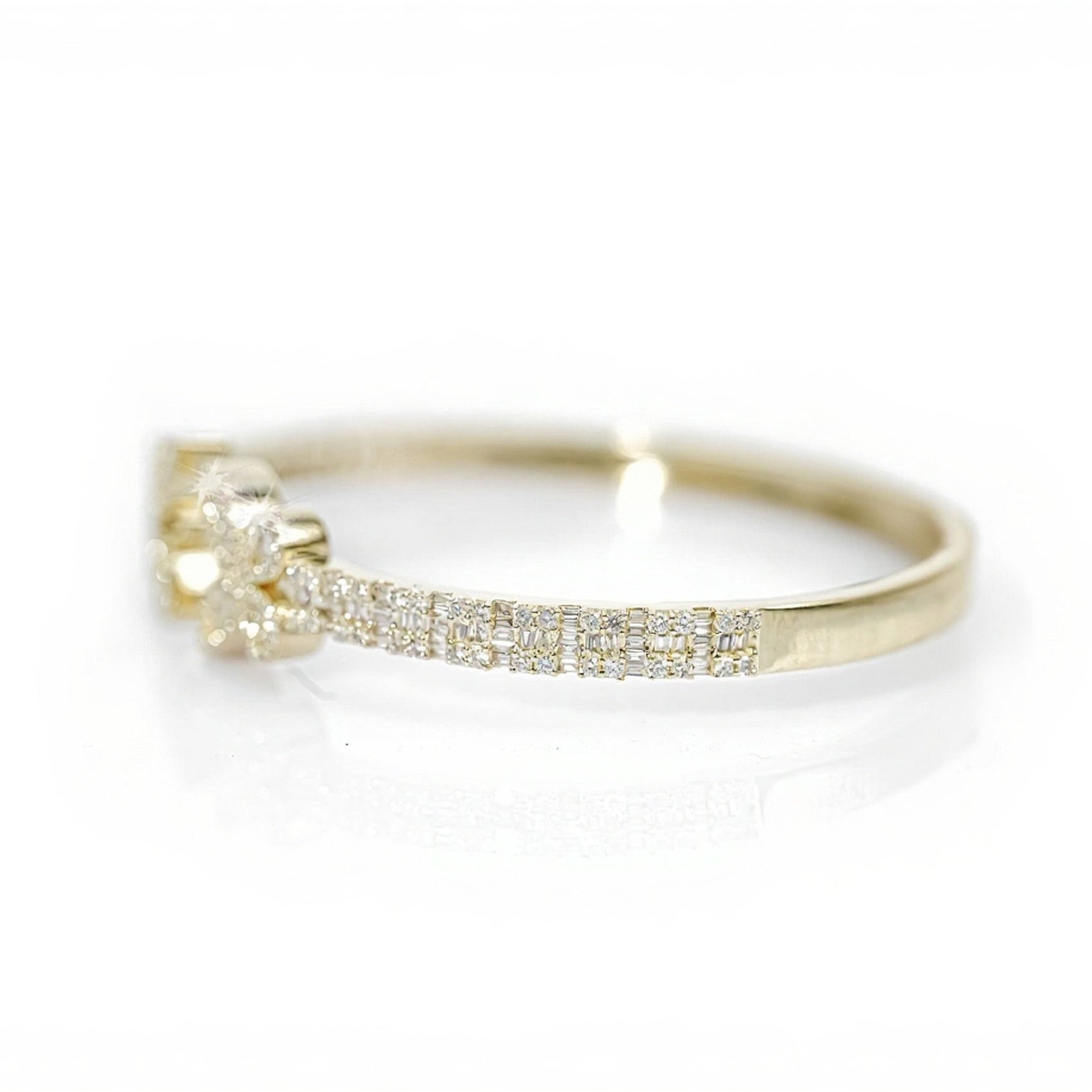 10k Gold Butterfly Diamond Bangle 2.25ct - Mr. Alex Jewelry