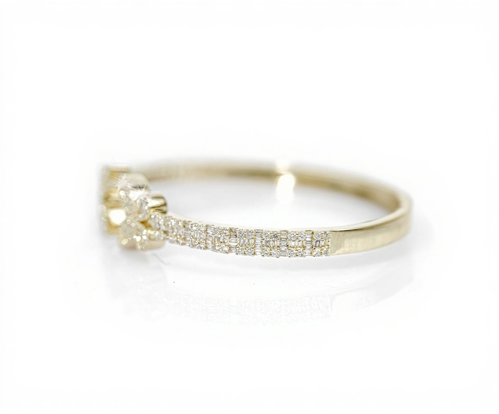 10k Gold Butterfly Diamond Bangle 2.25ct - Mr. Alex Jewelry