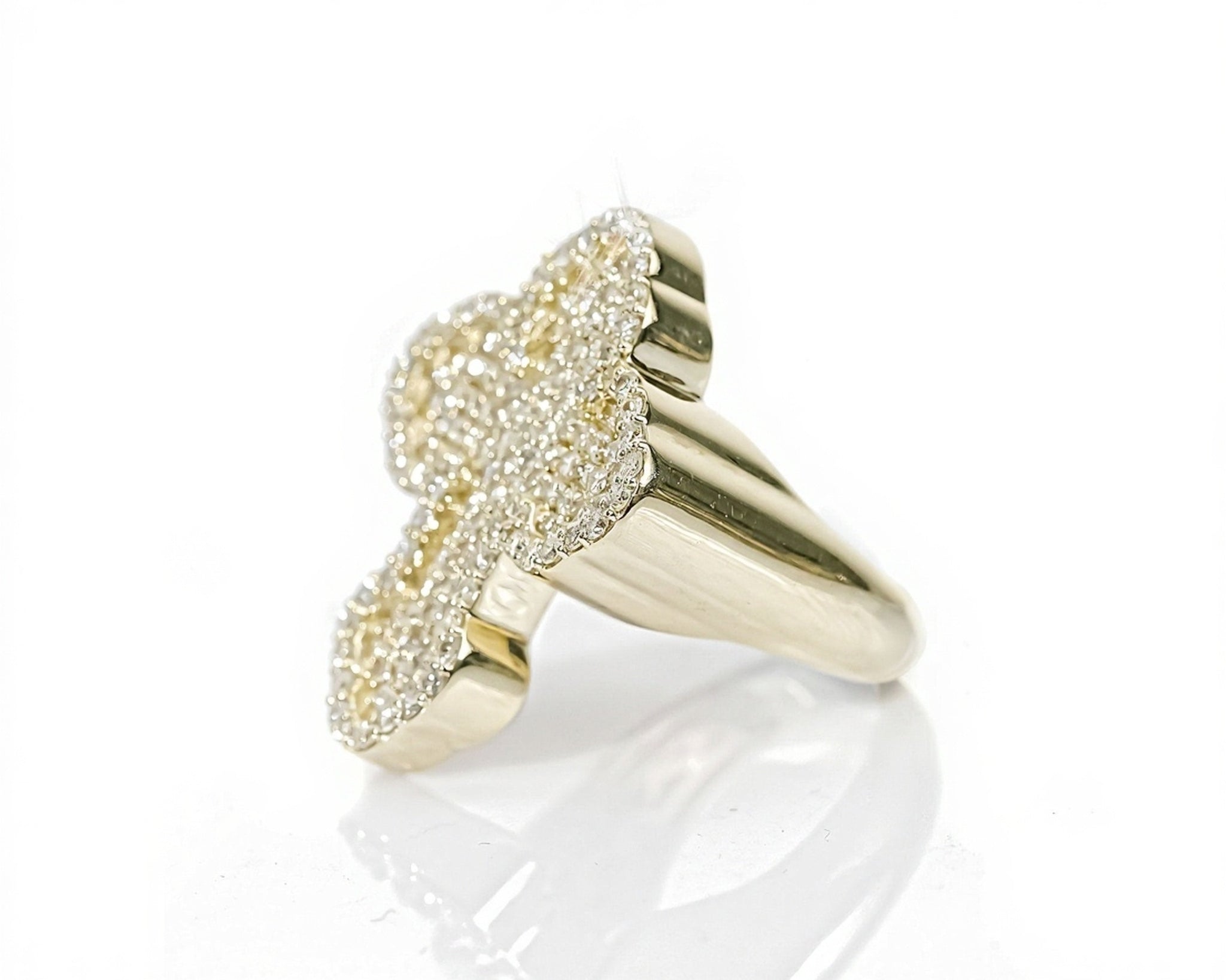 10k Gold Clasicc Cross Diamond Ring 2.05ct - Mr. Alex Jewelry