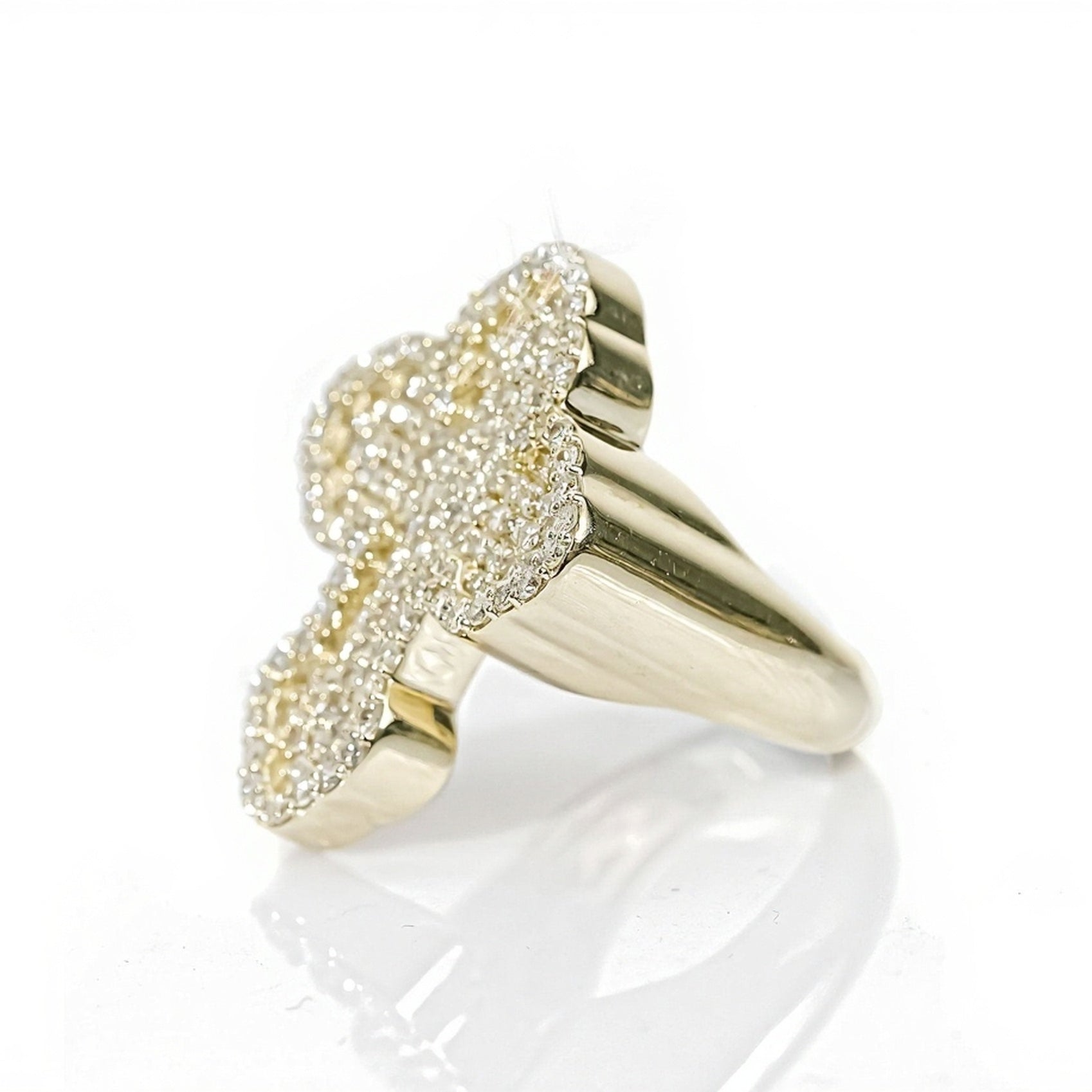 10k Gold Clasicc Cross Diamond Ring 2.05ct - Mr. Alex Jewelry