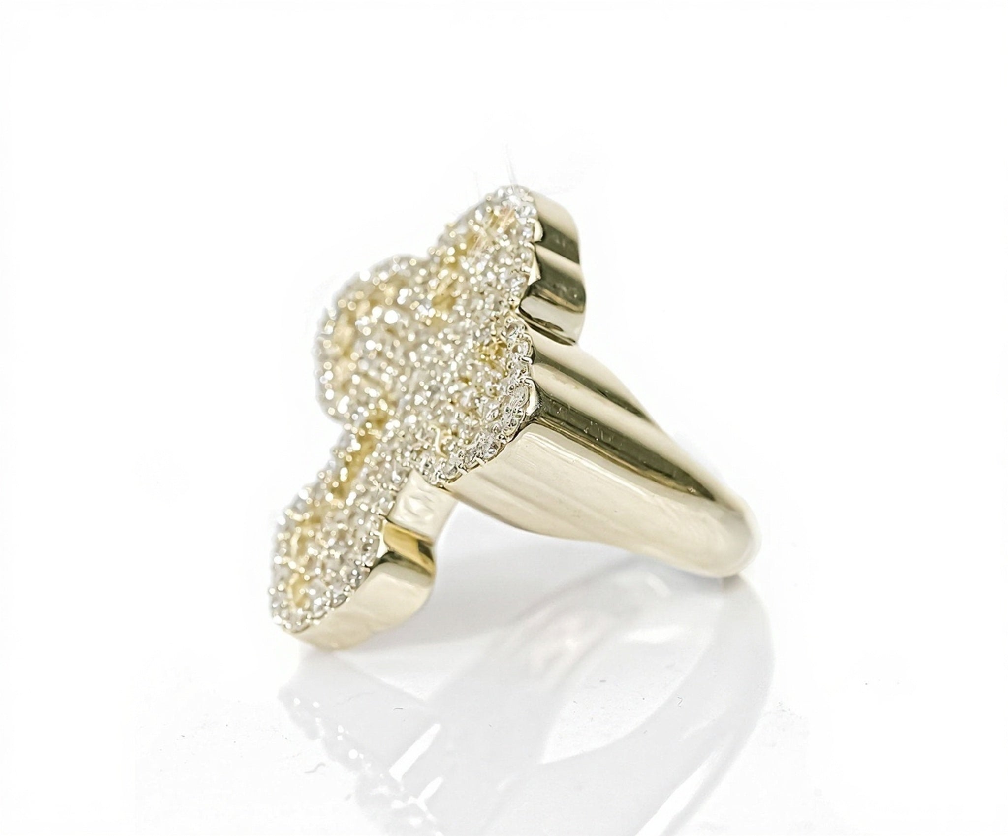 10k Gold Clasicc Cross Diamond Ring 2.05ct - Mr. Alex Jewelry