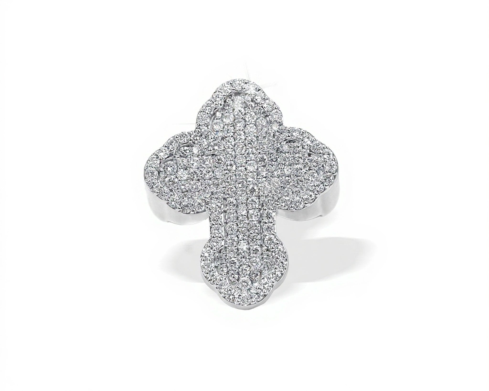 10k Gold Clasicc Cross Diamond Ring 2.05ct - Mr. Alex Jewelry