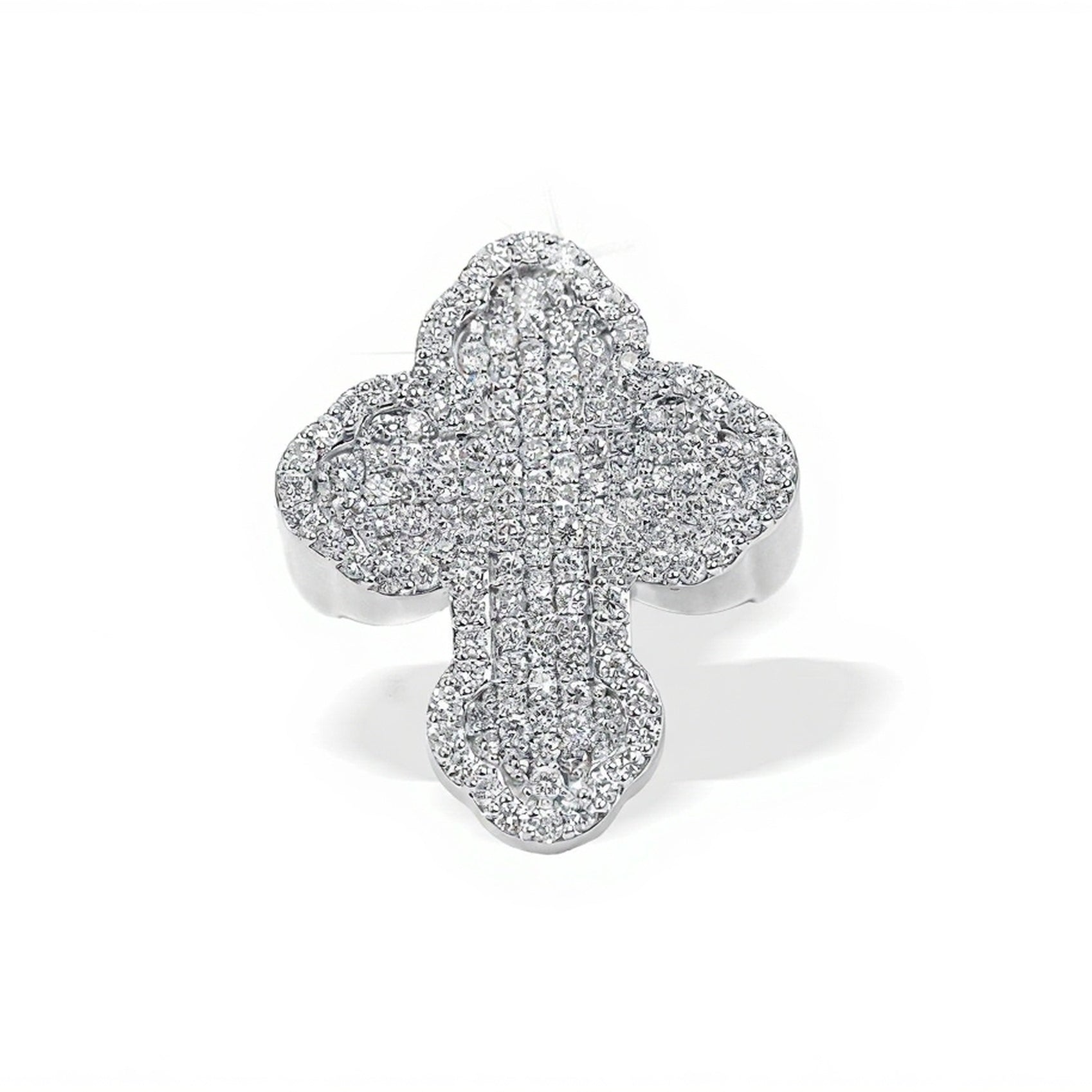 10k Gold Clasicc Cross Diamond Ring 2.05ct - Mr. Alex Jewelry