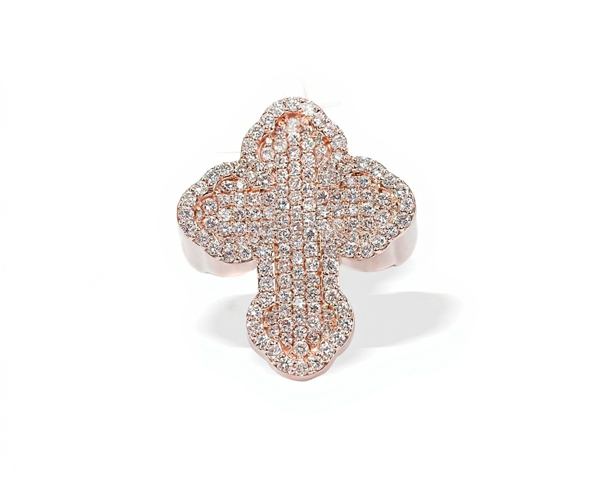 10k Gold Clasicc Cross Diamond Ring 2.05ct - Mr. Alex Jewelry