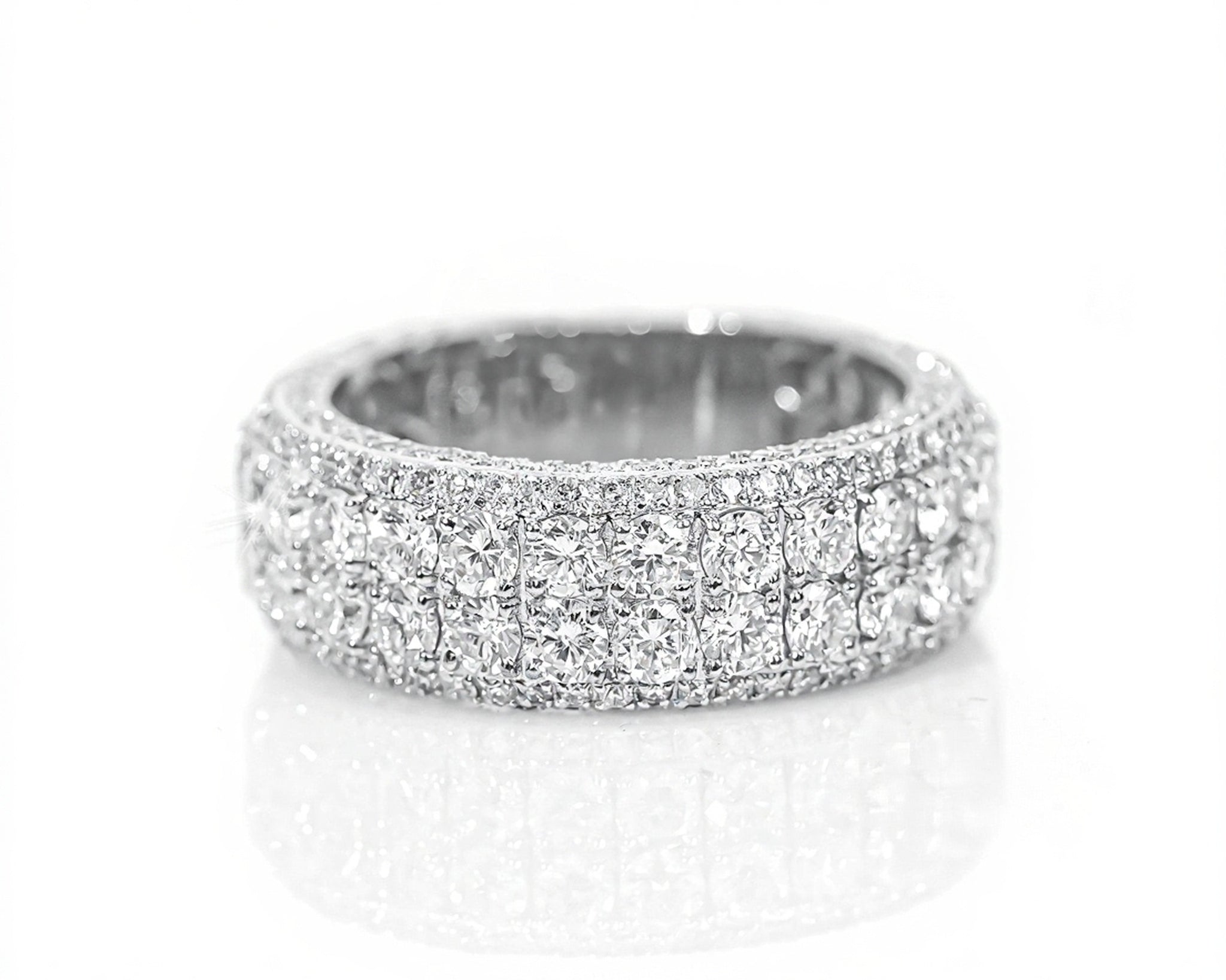 10k Gold Luxe Diamond Encrusted Band 4.95ct - Mr. Alex Jewelry