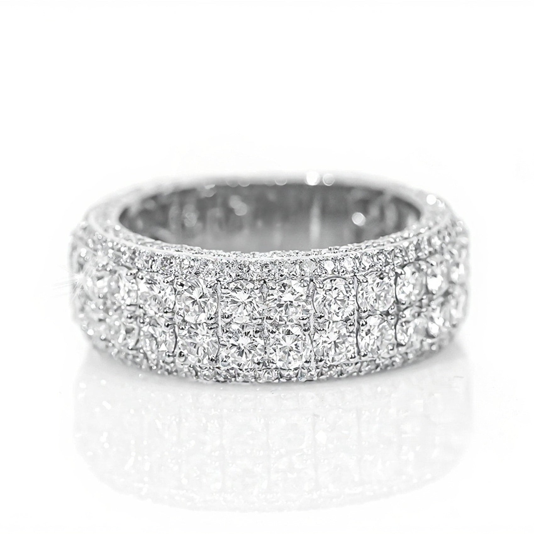 10k Gold Luxe Diamond Encrusted Band 4.95ct - Mr. Alex Jewelry