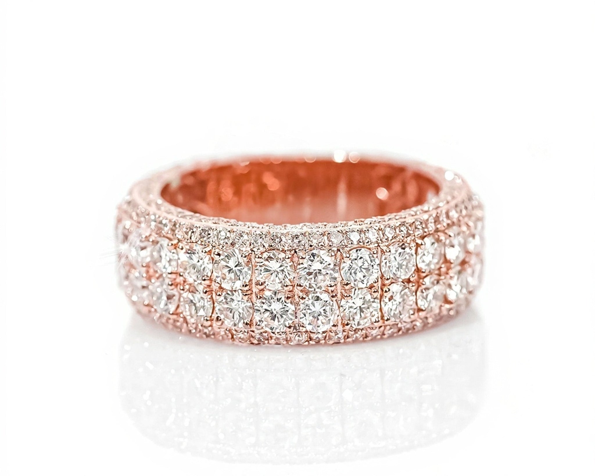 10k Gold Luxe Diamond Encrusted Band 4.95ct - Mr. Alex Jewelry