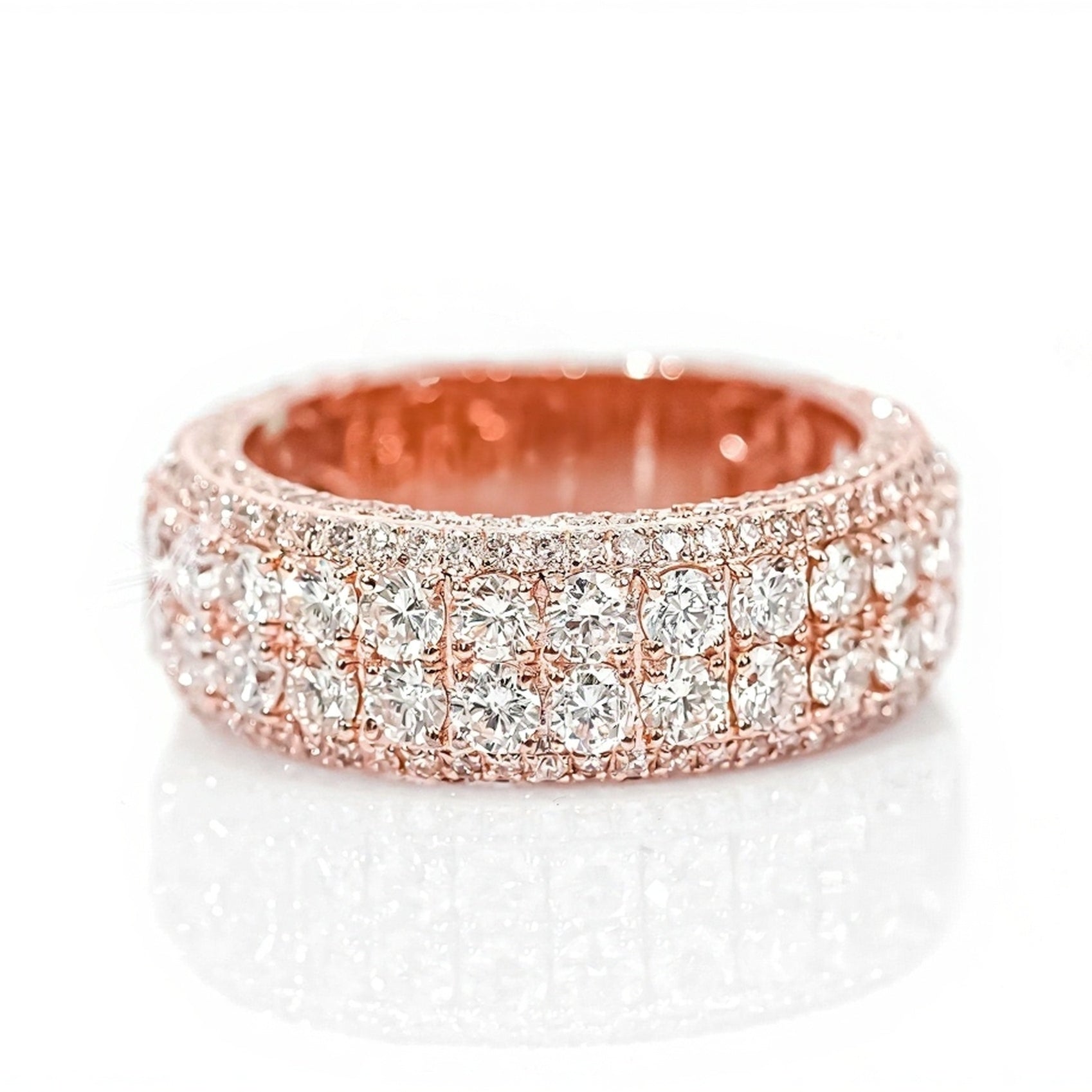 10k Gold Luxe Diamond Encrusted Band 4.95ct - Mr. Alex Jewelry
