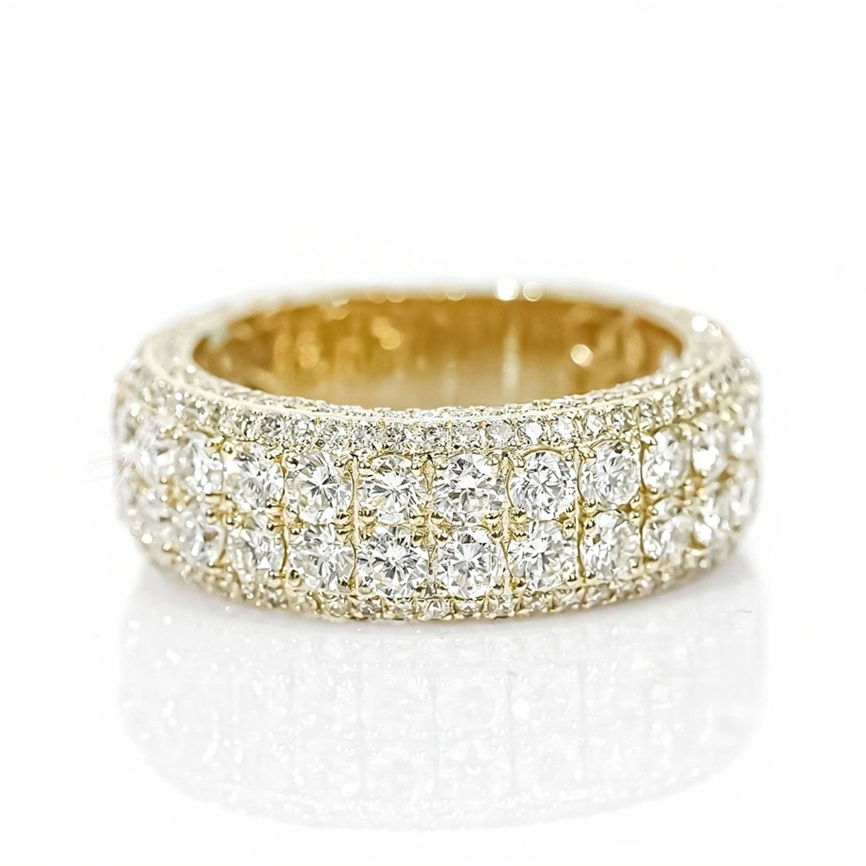 10k Gold Luxe Diamond Encrusted Band 4.95ct - Mr. Alex Jewelry