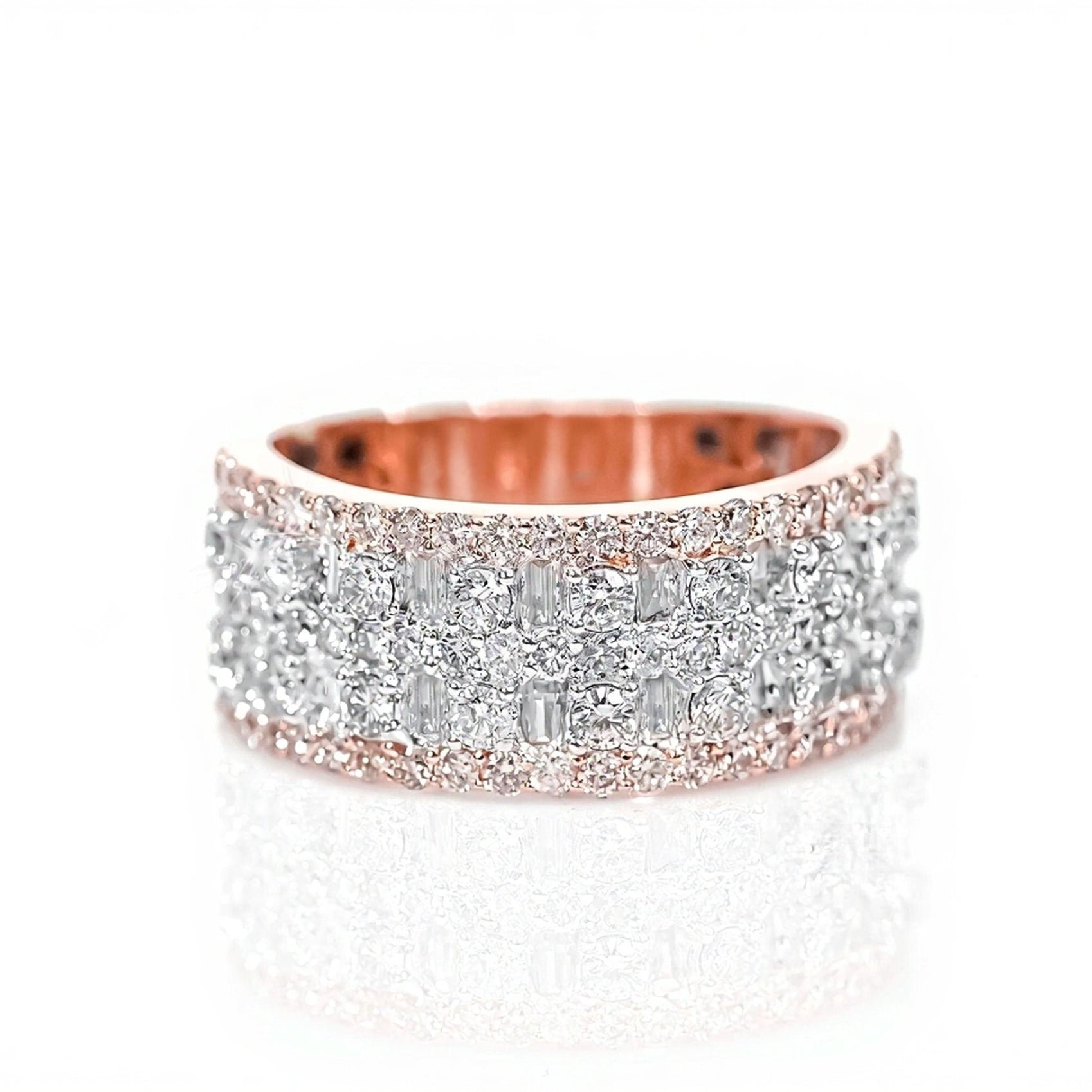 10k Gold Mixed Cut Diamond Band 2.25ct - Mr. Alex Jewelry