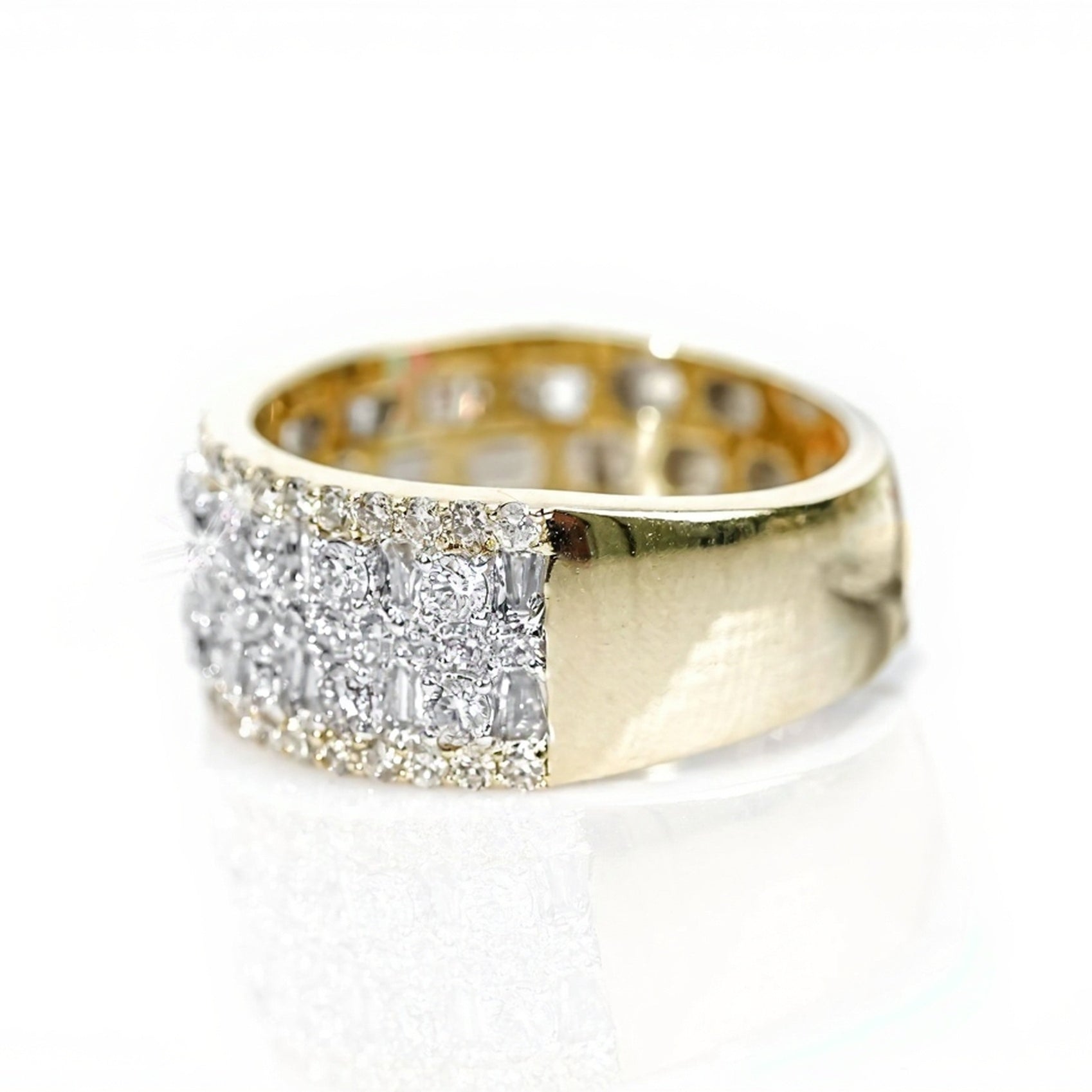 10k Gold Mixed Cut Diamond Band 2.25ct - Mr. Alex Jewelry