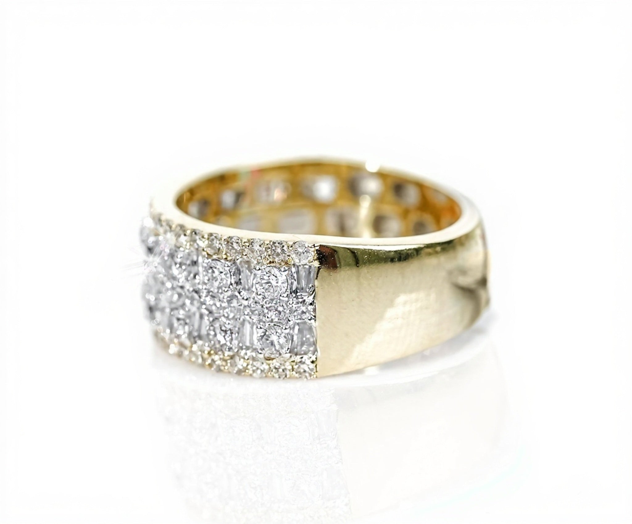 10k Gold Mixed Cut Diamond Band 2.25ct - Mr. Alex Jewelry