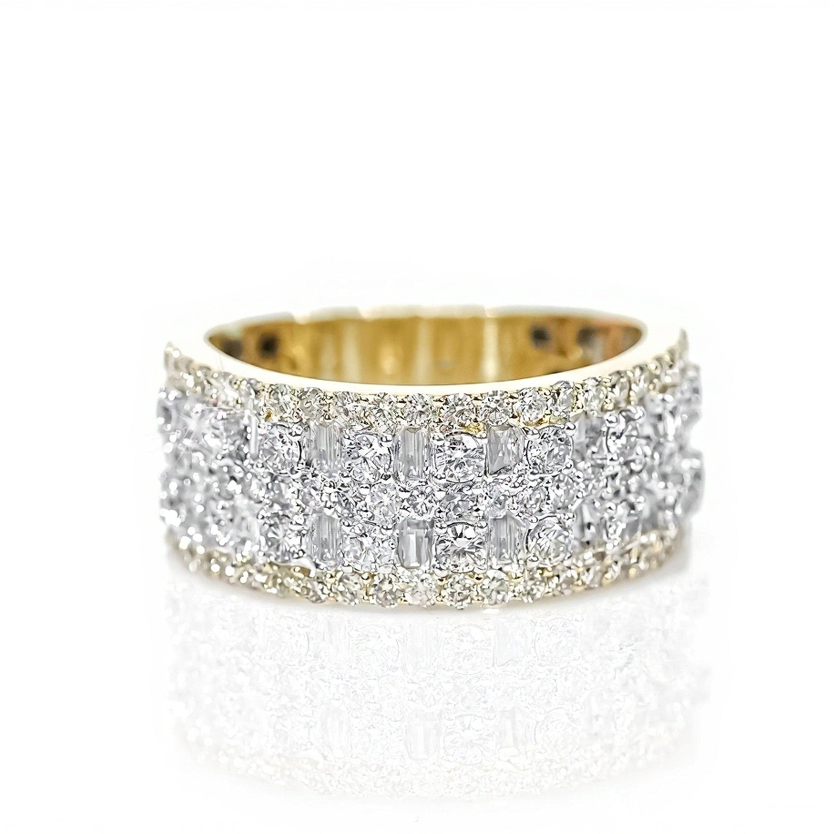 10k Gold Mixed Cut Diamond Band 2.25ct - Mr. Alex Jewelry