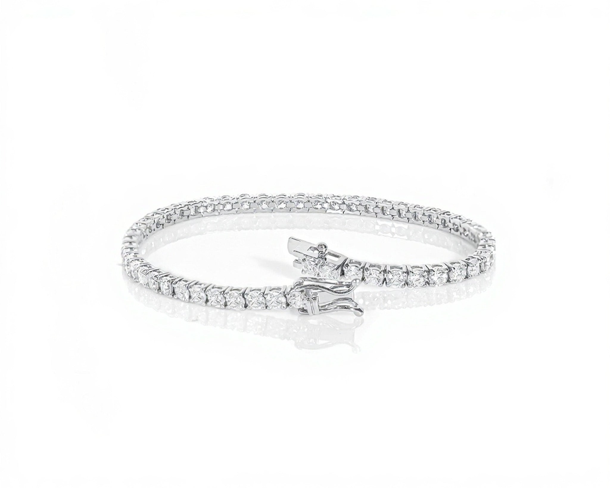 14k Classic Tennis Bracelet Round Diamonds 10PT - 6.10ct - Mr. Alex Jewelry