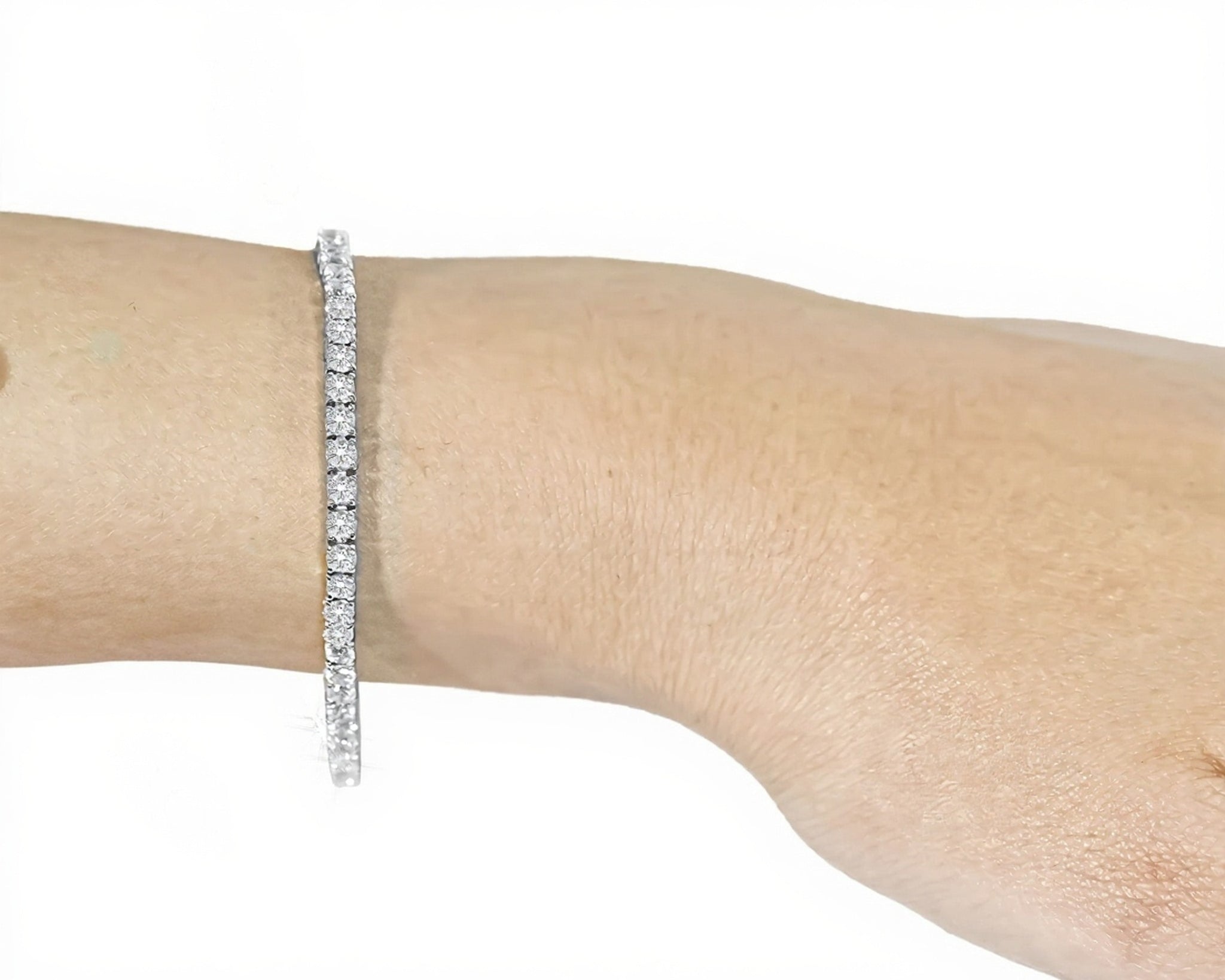 14k Classic Tennis Bracelet Round Diamonds 10PT - 6.10ct - Mr. Alex Jewelry