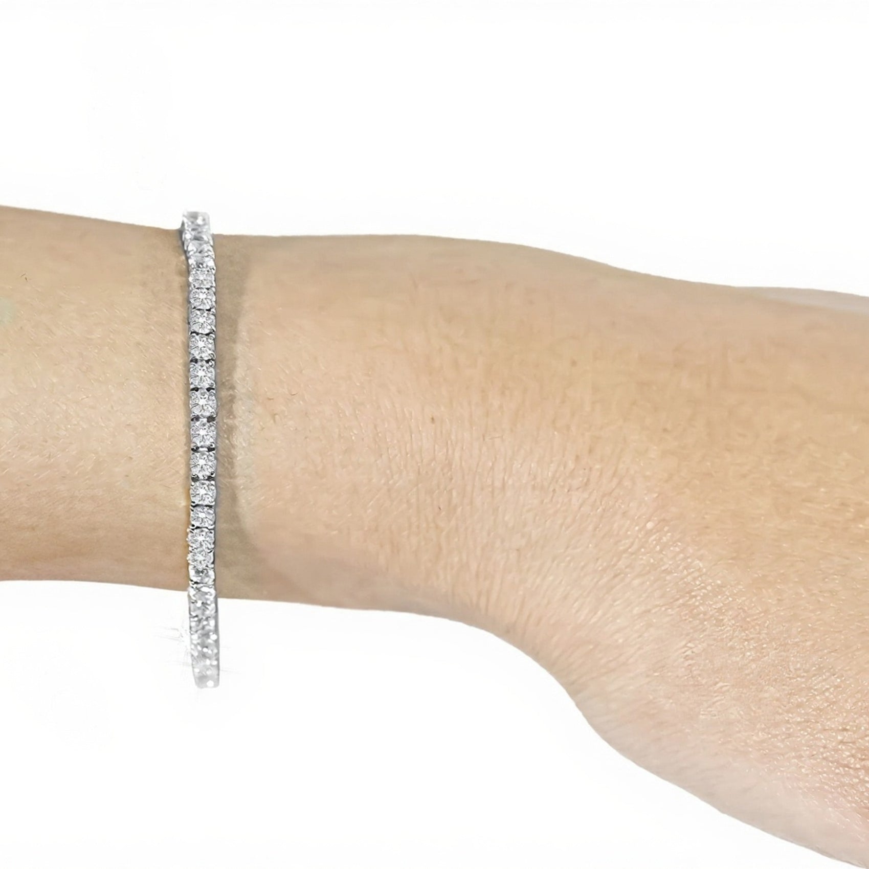 14k Classic Tennis Bracelet Round Diamonds 10PT - 6.10ct - Mr. Alex Jewelry