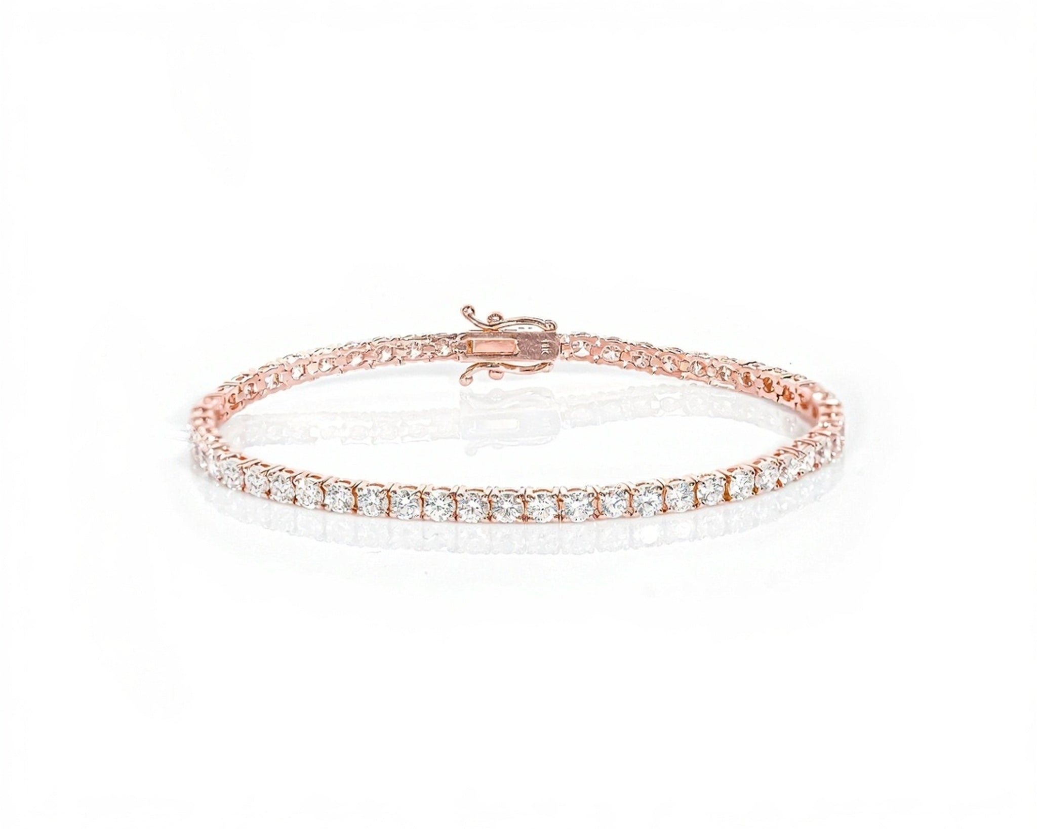 14k Classic Tennis Bracelet Round Diamonds 10PT - 6.10ct - Mr. Alex Jewelry