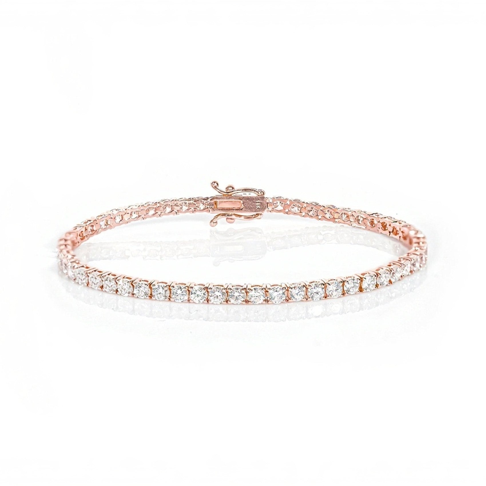 14k Classic Tennis Bracelet Round Diamonds 10PT - 6.10ct - Mr. Alex Jewelry