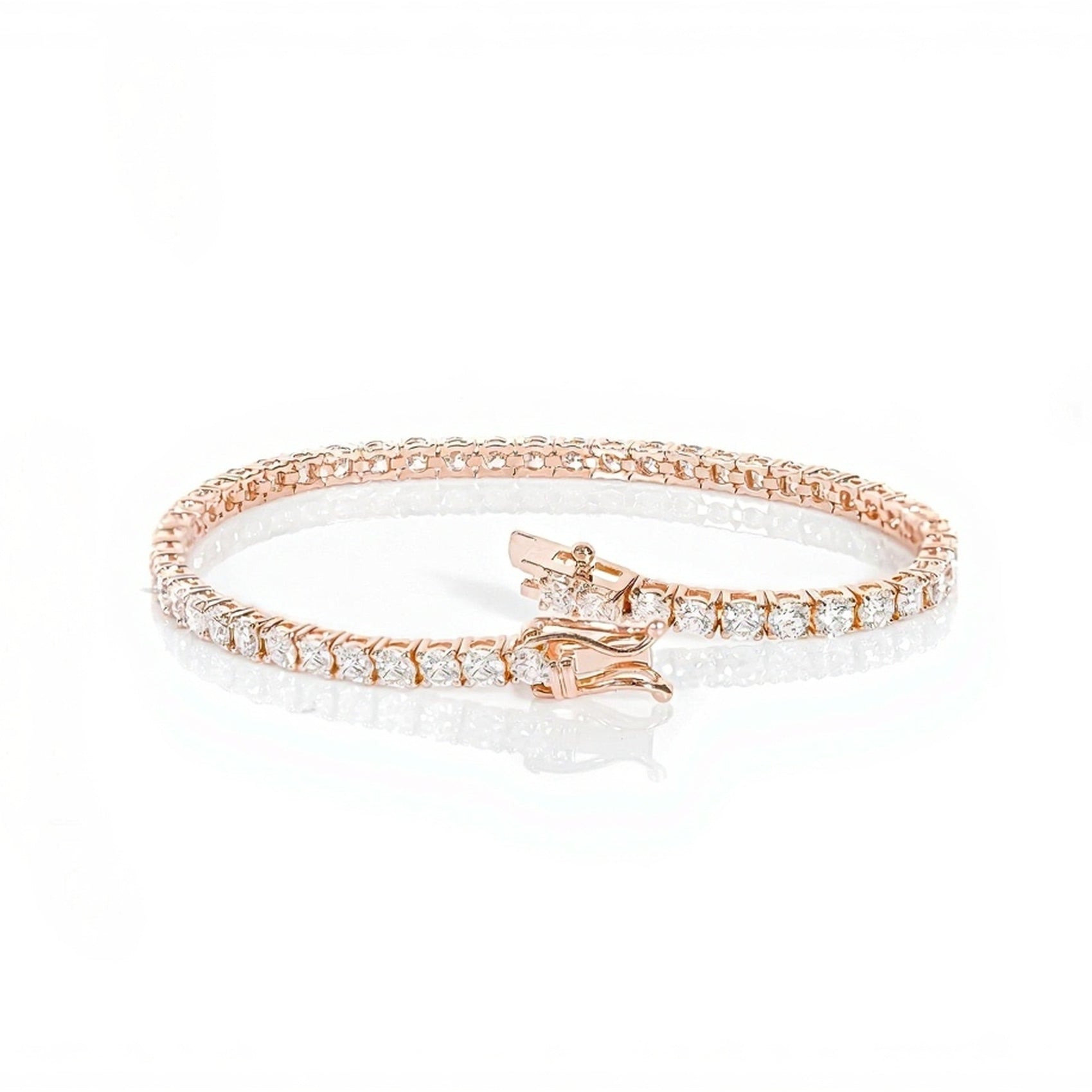 14k Classic Tennis Bracelet Round Diamonds 10PT - 6.10ct - Mr. Alex Jewelry