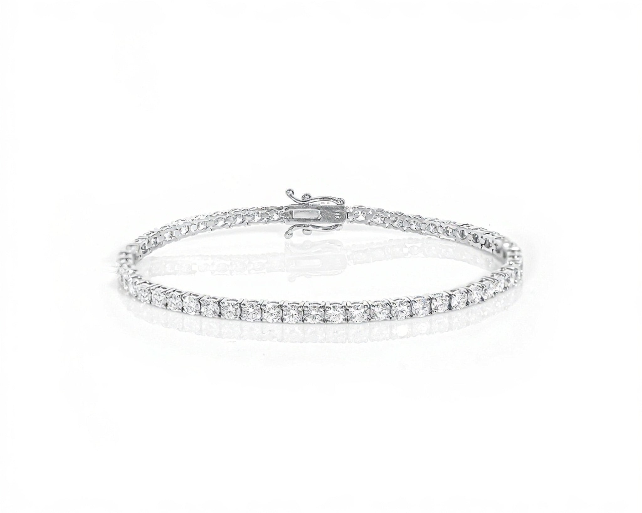 14k Classic Tennis Bracelet Round Diamonds 10PT - 6.10ct - Mr. Alex Jewelry