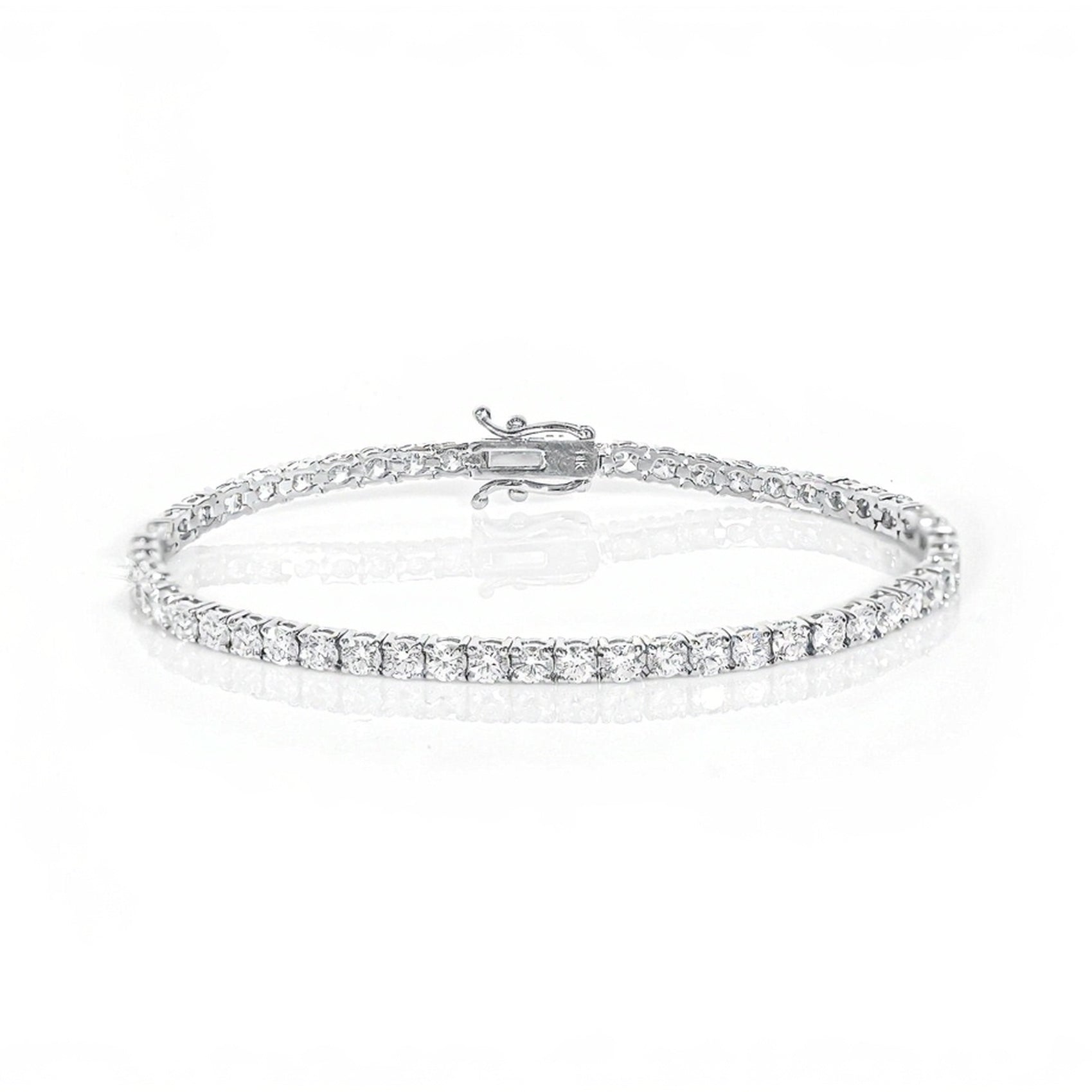 14k Classic Tennis Bracelet Round Diamonds 10PT - 6.10ct - Mr. Alex Jewelry