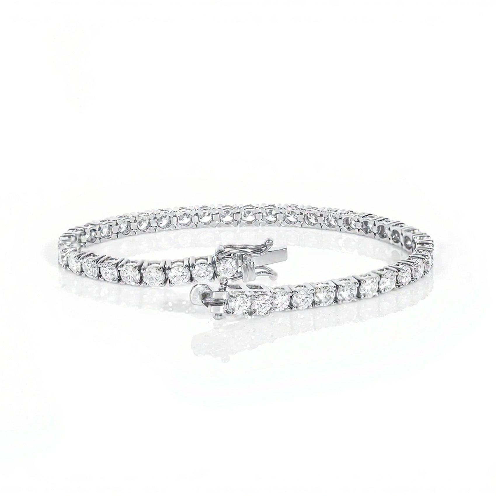 14k Classic Tennis Bracelet Round Diamonds 20PT - 9.10ct - Mr. Alex Jewelry
