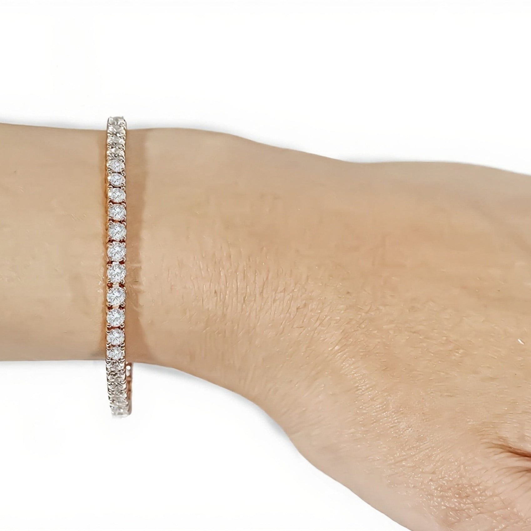 14k Classic Tennis Bracelet Round Diamonds 20PT - 9.10ct - Mr. Alex Jewelry