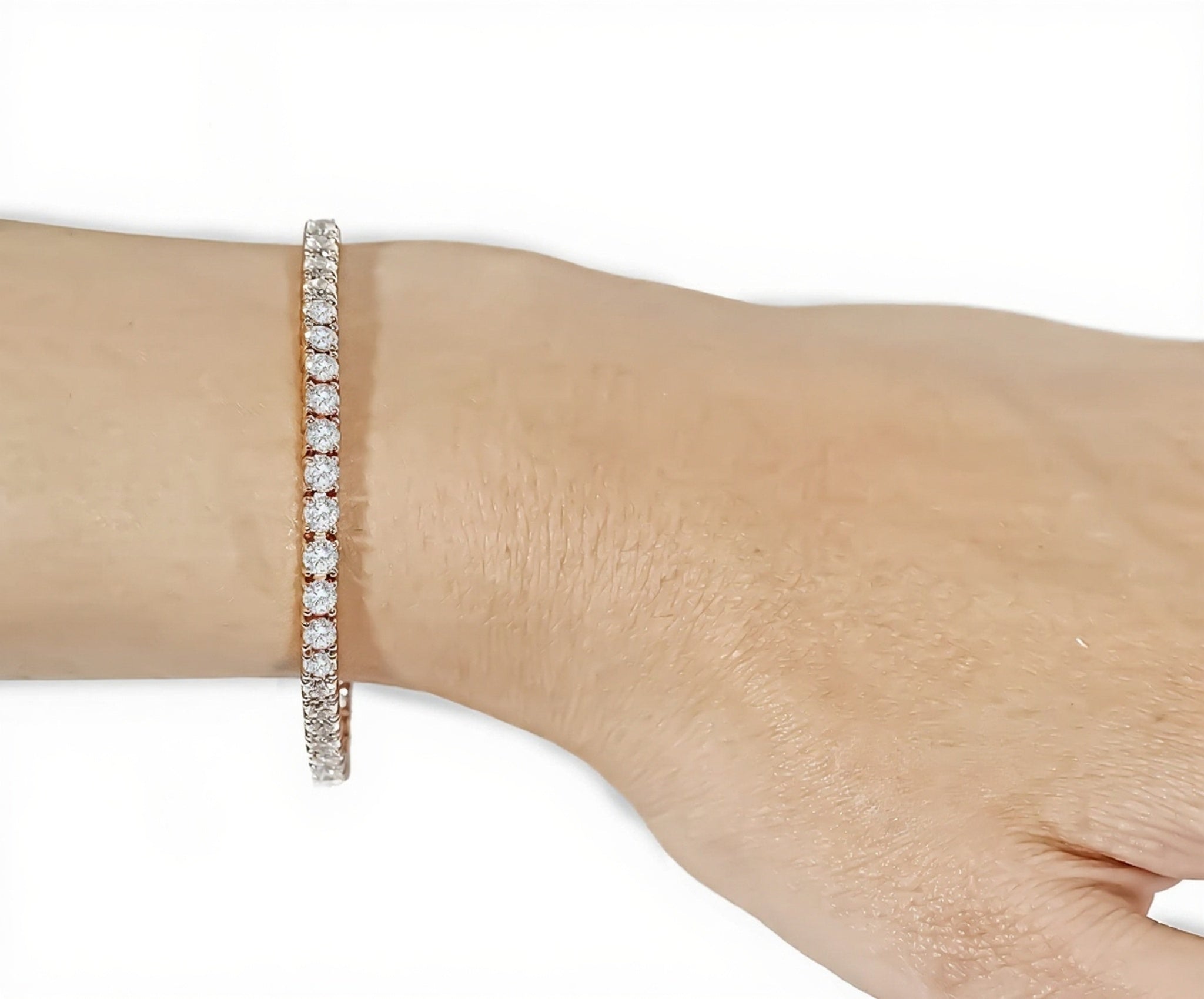 14k Classic Tennis Bracelet Round Diamonds 20PT - 9.10ct - Mr. Alex Jewelry