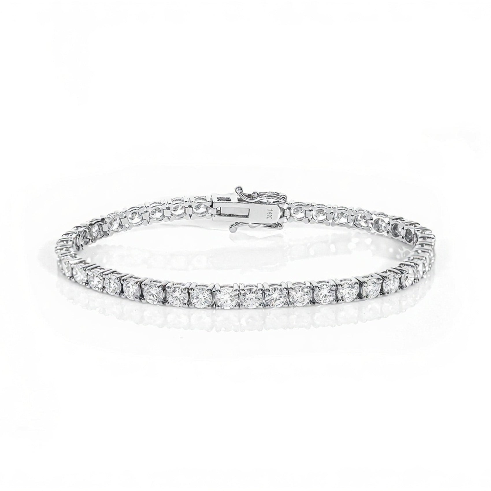14k Classic Tennis Bracelet Round Diamonds 20PT - 9.10ct - Mr. Alex Jewelry