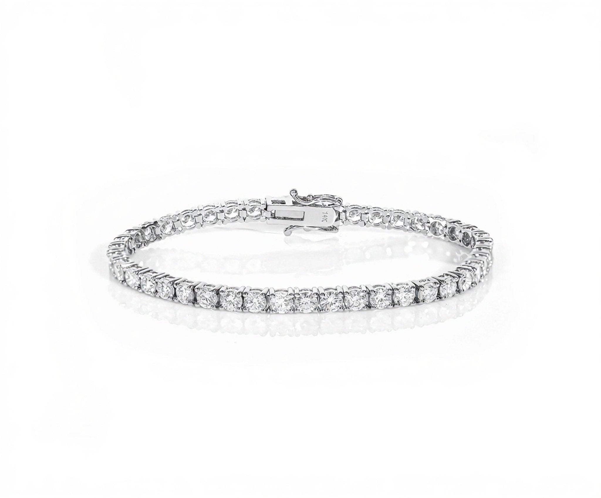 14k Classic Tennis Bracelet Round Diamonds 20PT - 9.10ct - Mr. Alex Jewelry