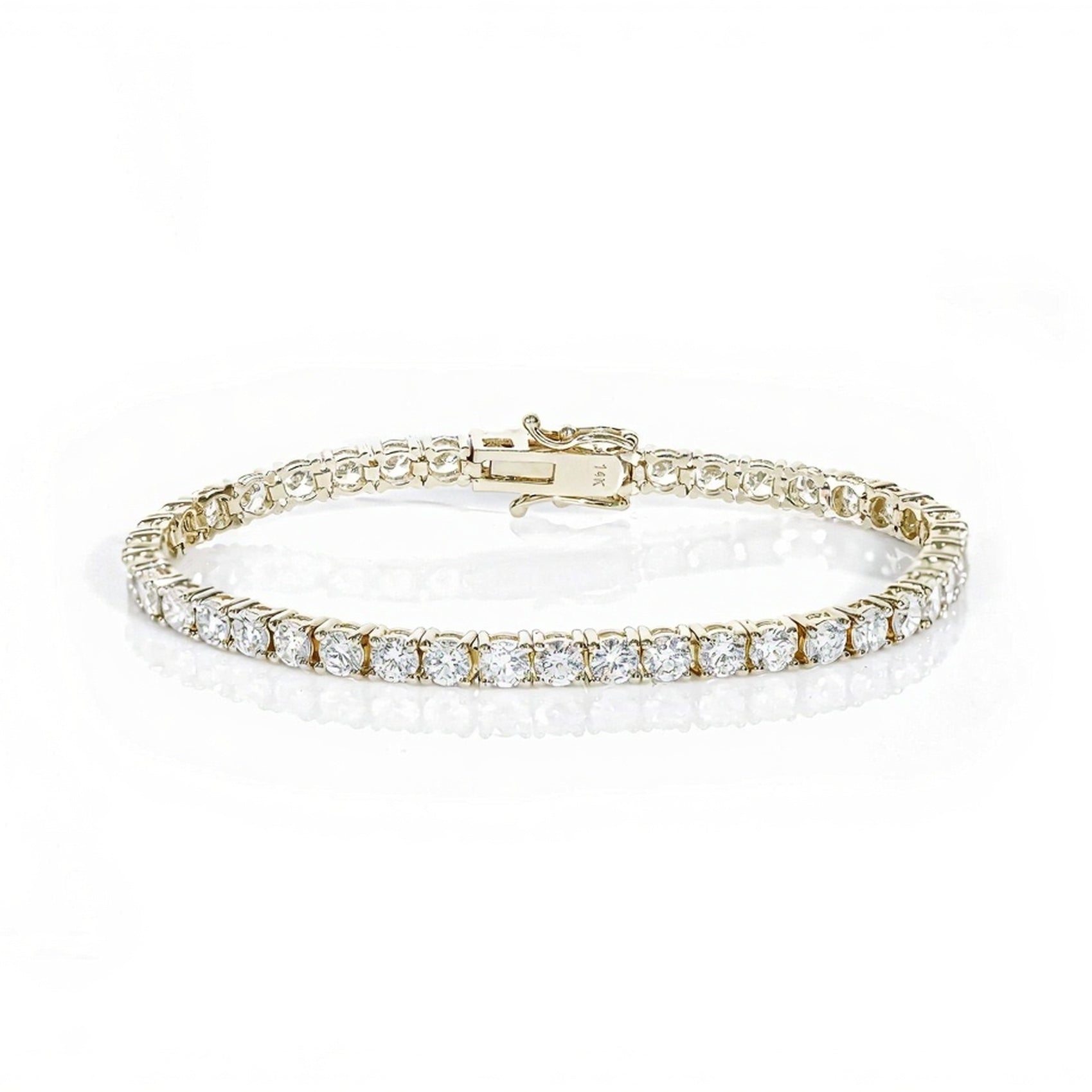 14k Classic Tennis Bracelet Round Diamonds 20PT - 9.10ct - Mr. Alex Jewelry