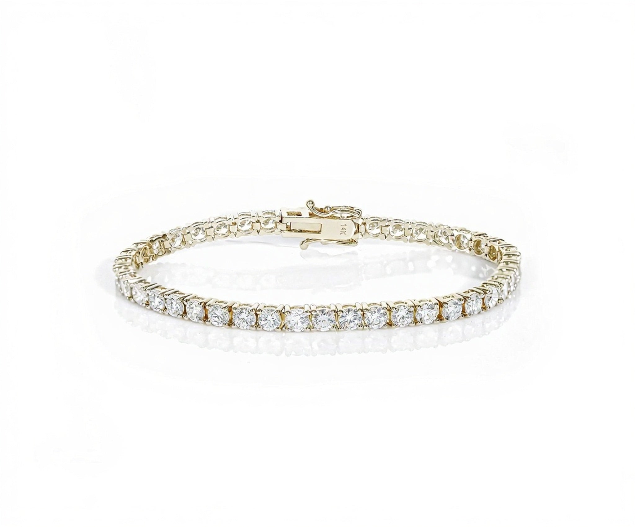 14k Classic Tennis Bracelet Round Diamonds 20PT - 9.10ct - Mr. Alex Jewelry