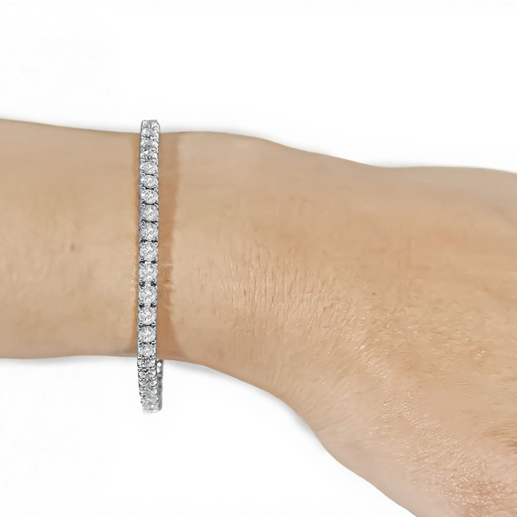 14k Classic Tennis Bracelet Round Diamonds 20PT - 9.10ct - Mr. Alex Jewelry