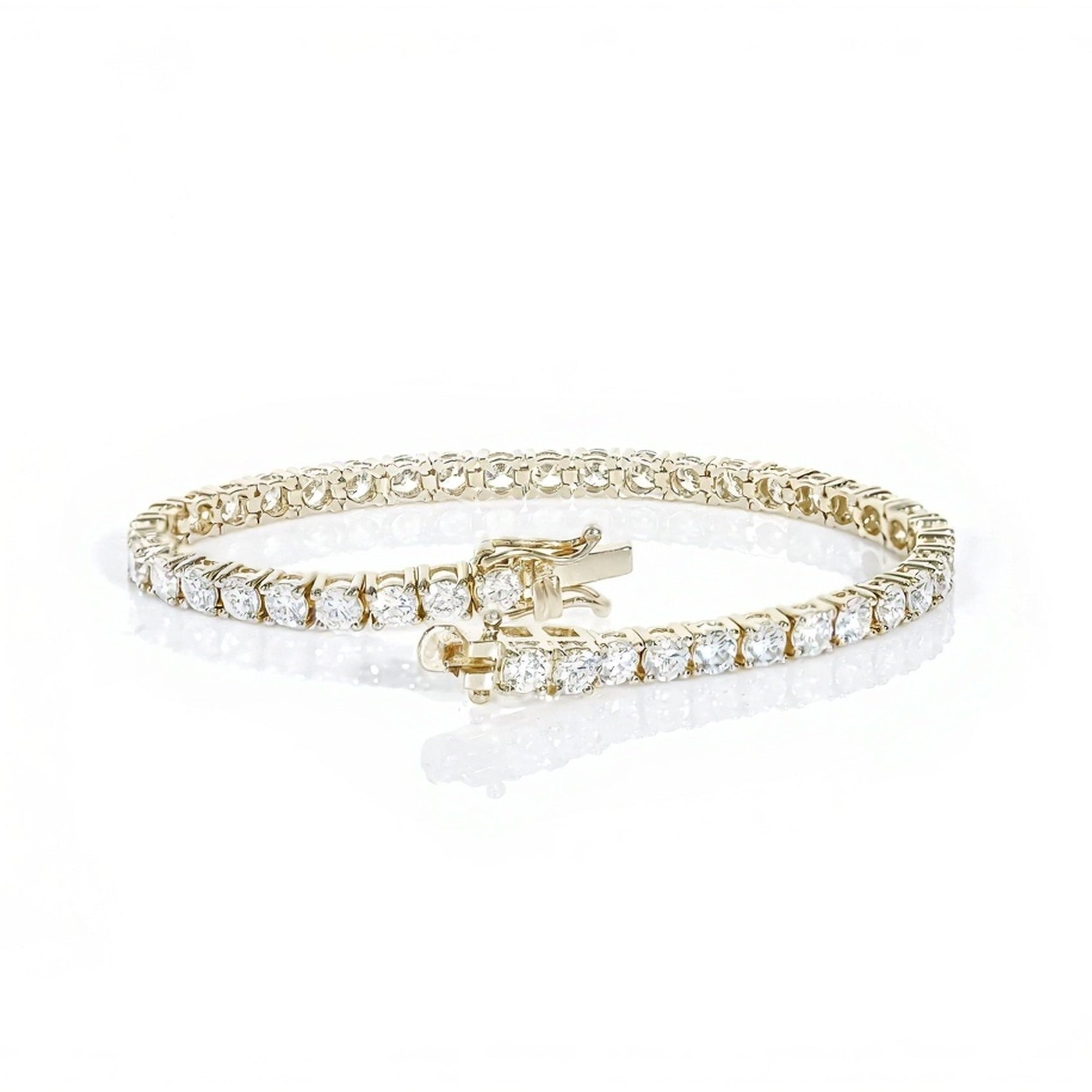 14k Classic Tennis Bracelet Round Diamonds 20PT - 9.10ct - Mr. Alex Jewelry