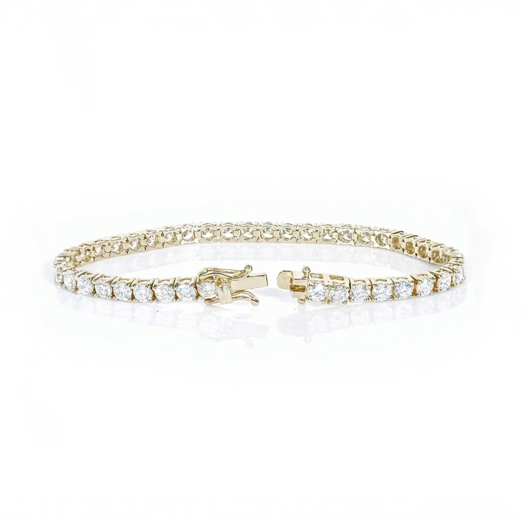14k Classic Tennis Bracelet Round Diamonds 20PT - 9.10ct - Mr. Alex Jewelry