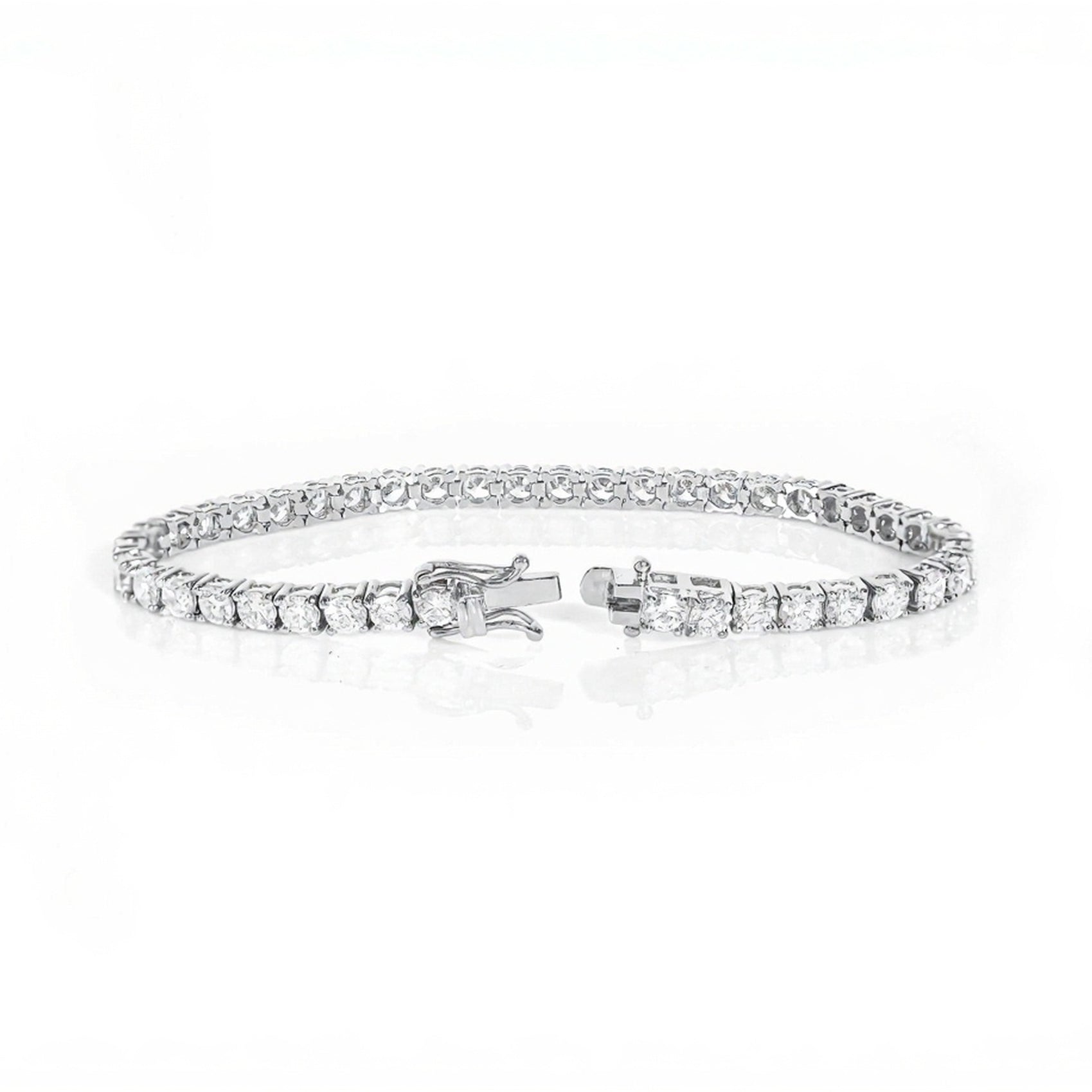 14k Classic Tennis Bracelet Round Diamonds 20PT - 9.10ct - Mr. Alex Jewelry