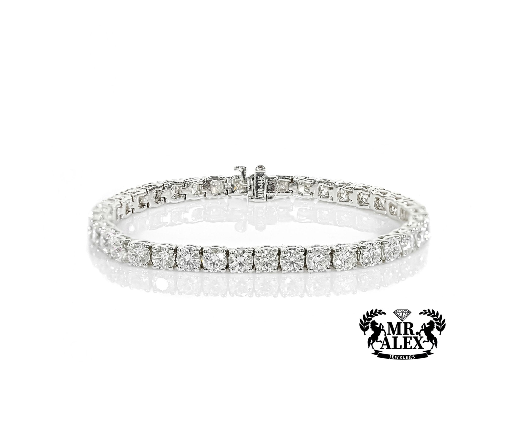 14k Classic Tennis Bracelet Round Diamonds 30PT - 12.0ct - Mr. Alex Jewelry