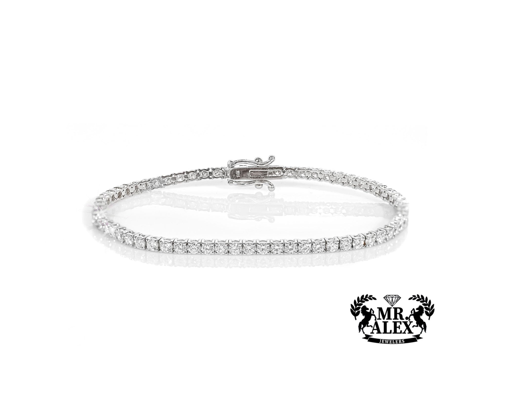 14k Classic Tennis Bracelet Round Diamonds 5PT - 4.0ct - Mr. Alex Jewelry